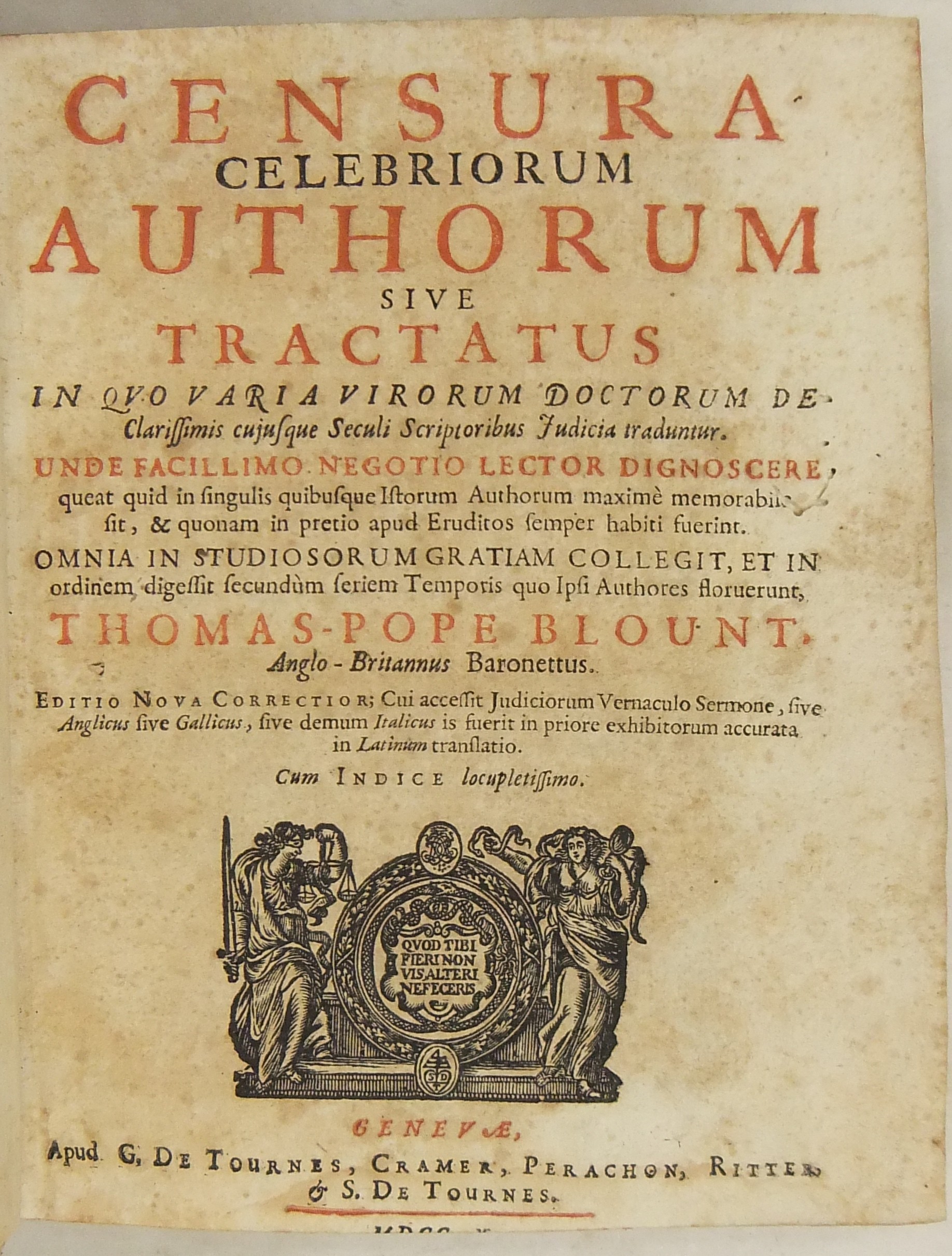 Censura celebriorum authorum sive Tractatus