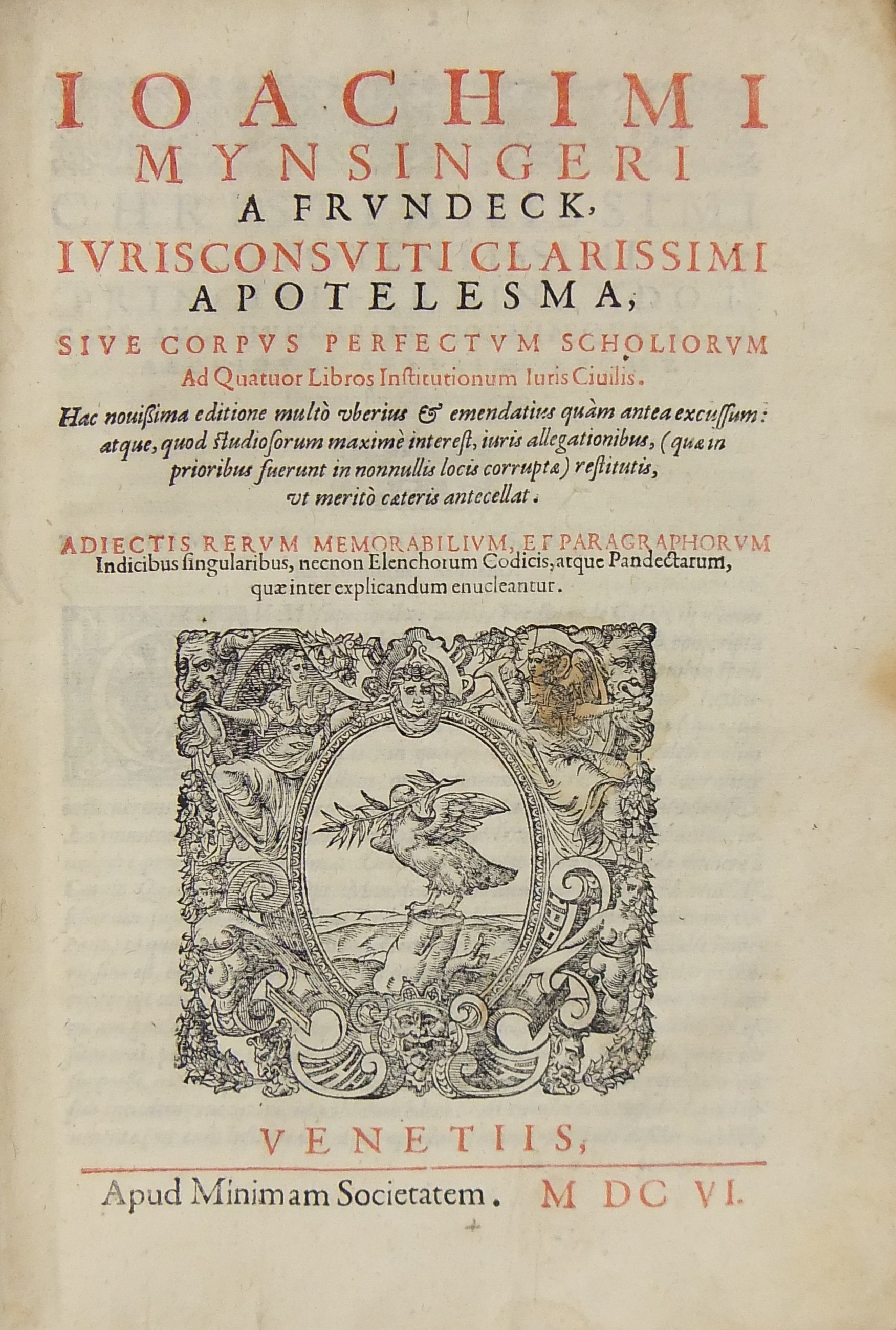 Ioachimi Mynsingeri a Frundeck.. Apotelesma