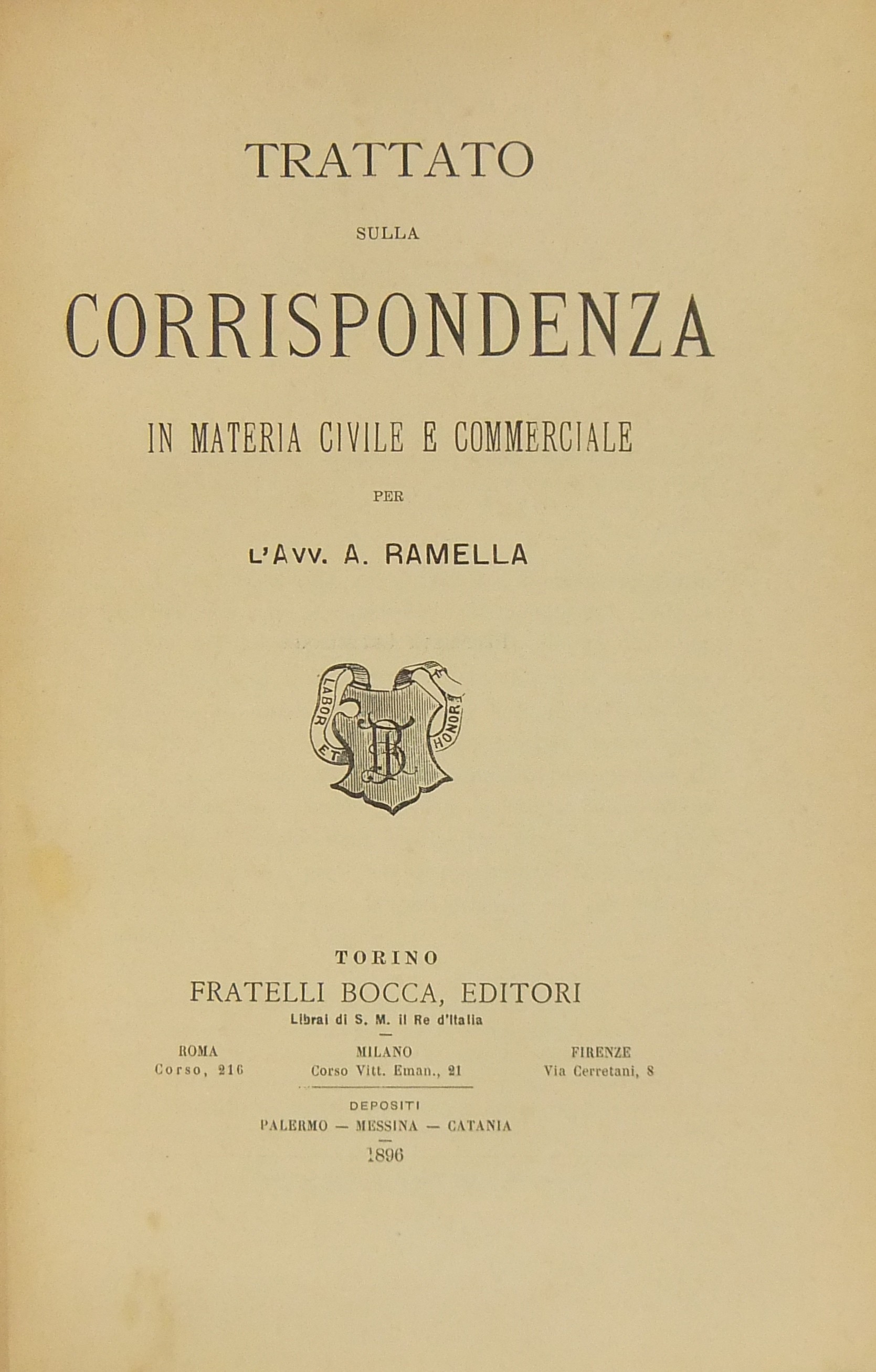 Trattato sulla corrispondenza in materia civile e commerciale