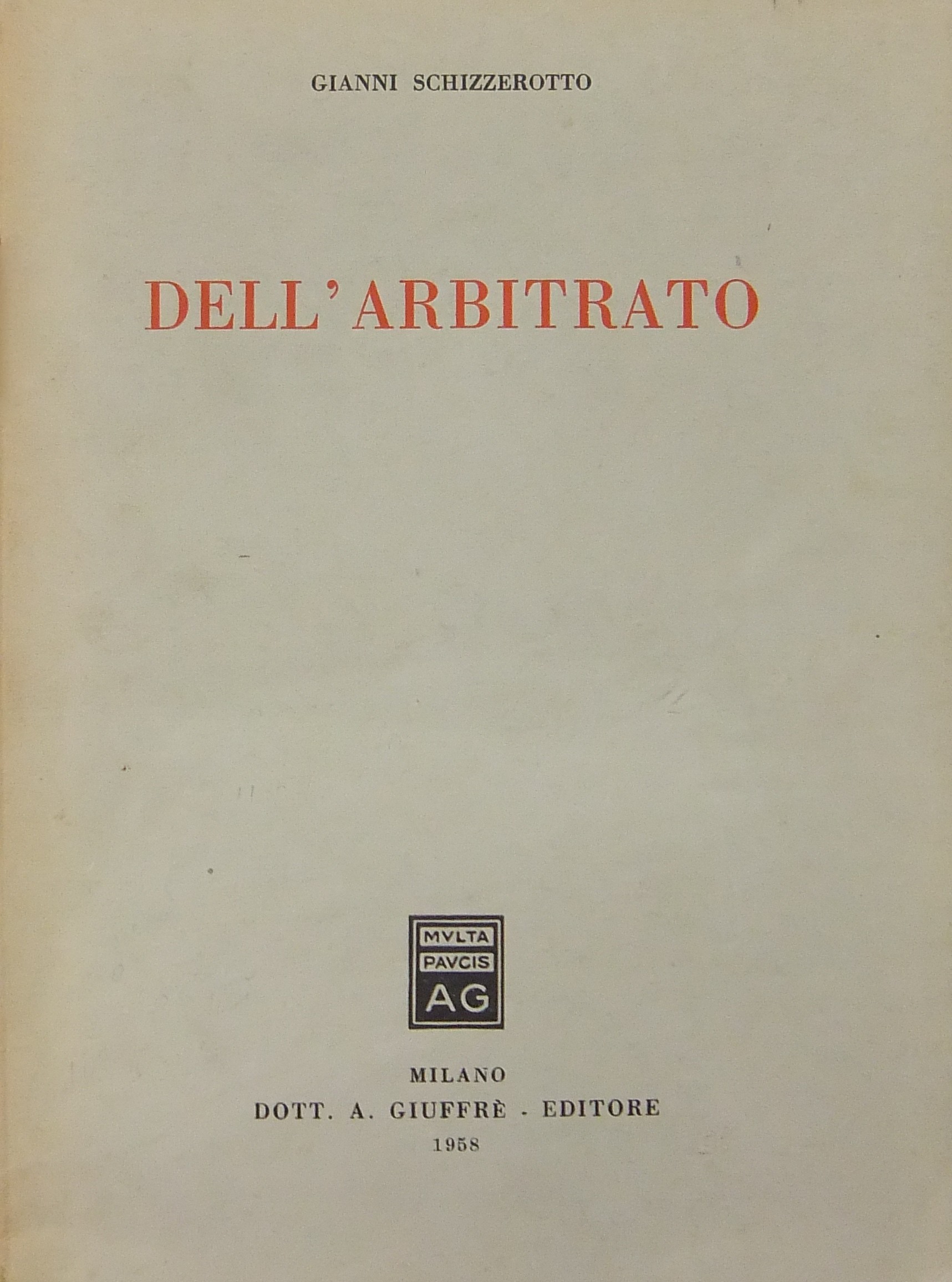 Dell'arbitrato
