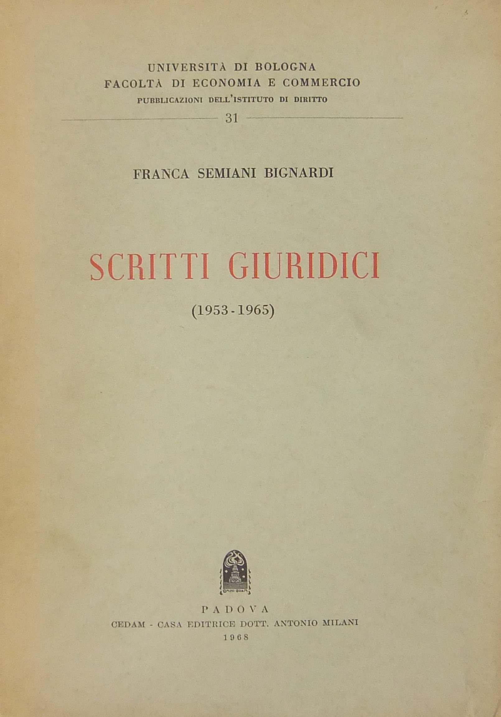 Scritti giuridici (1953-1965)