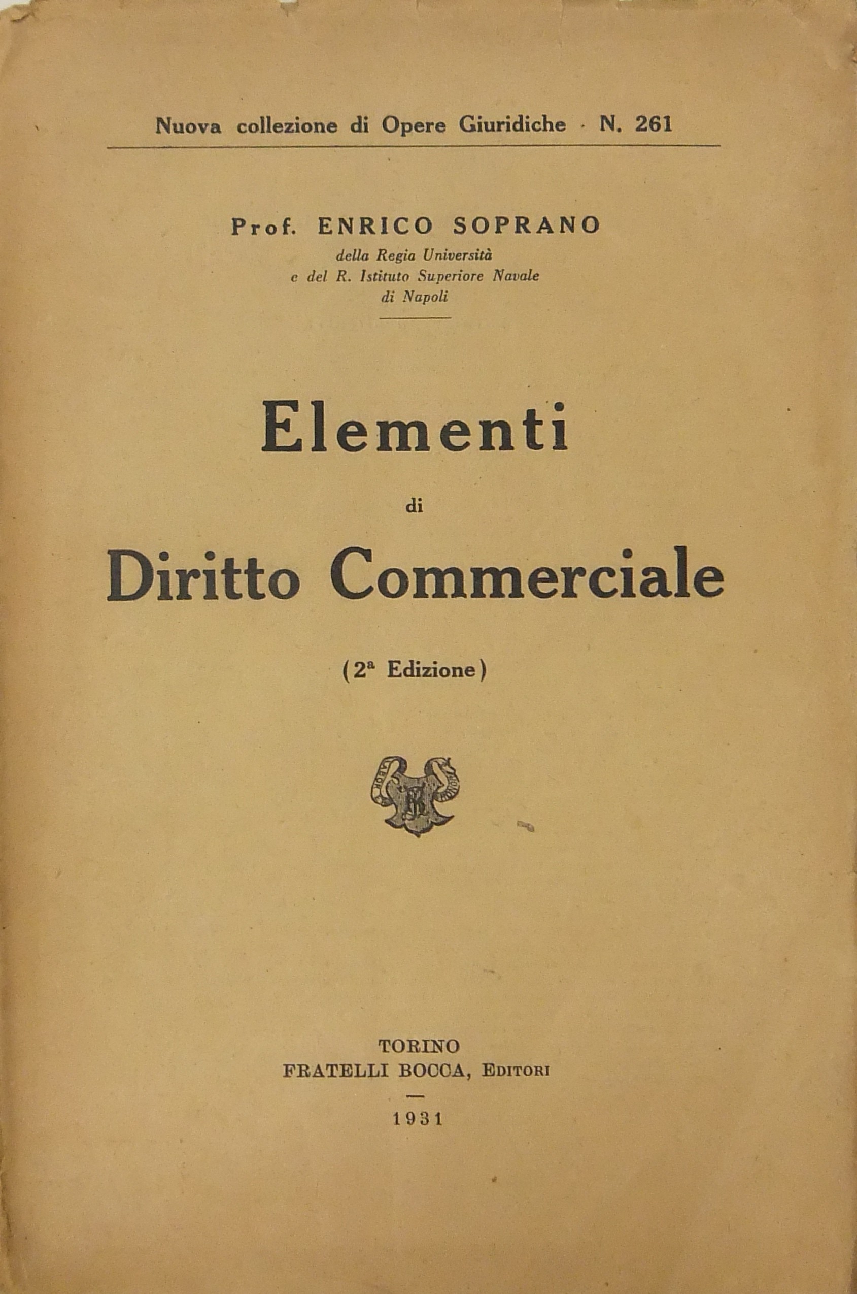 Elementi di diritto commerciale