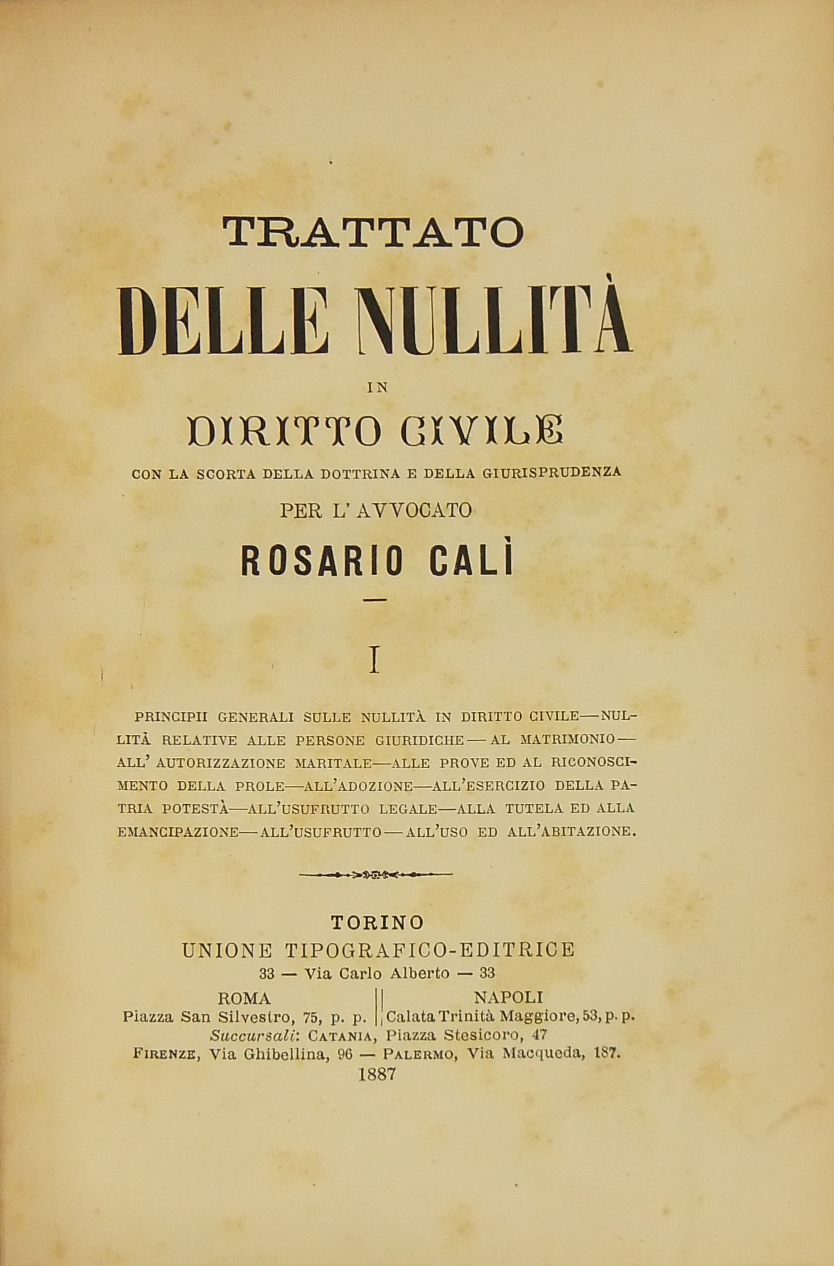 Trattato delle nullità in diritto civile 