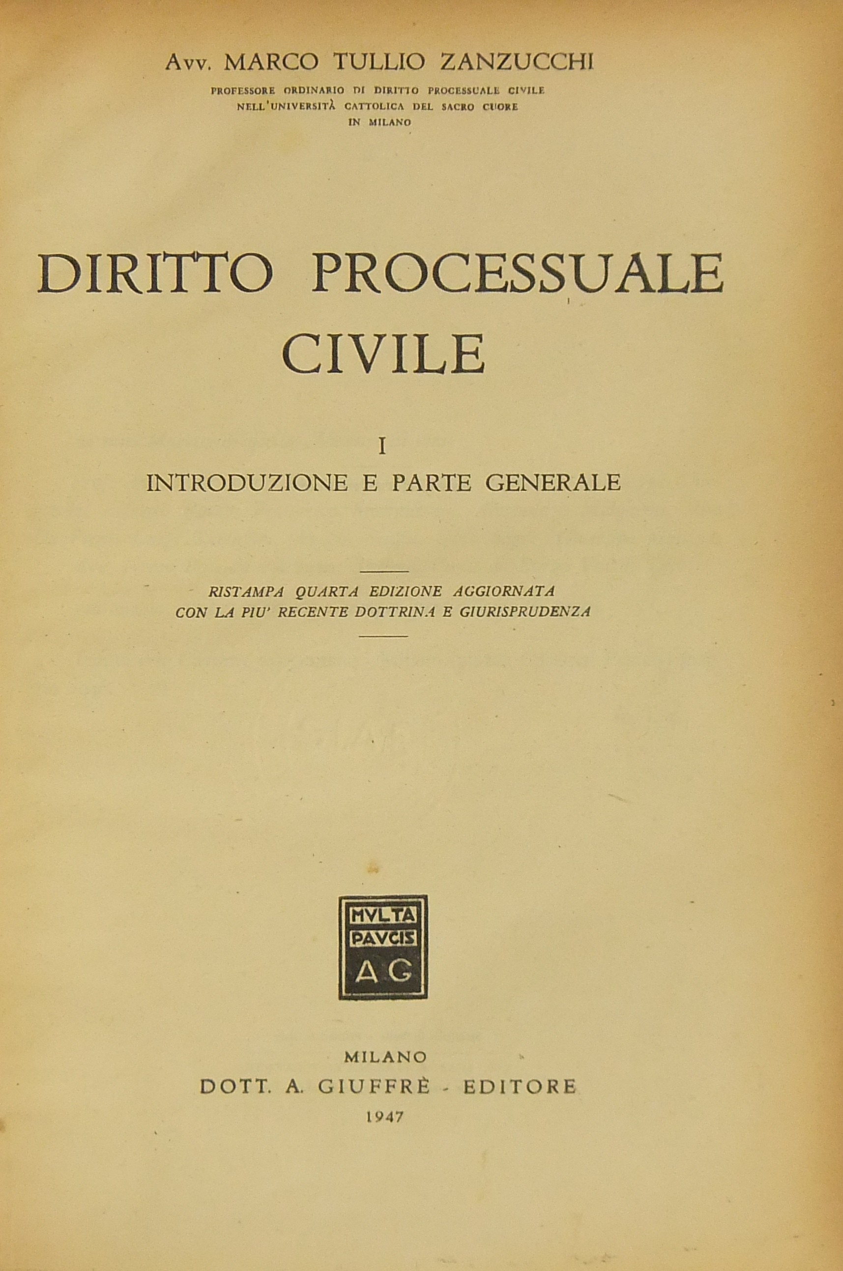 Diritto processuale civile.