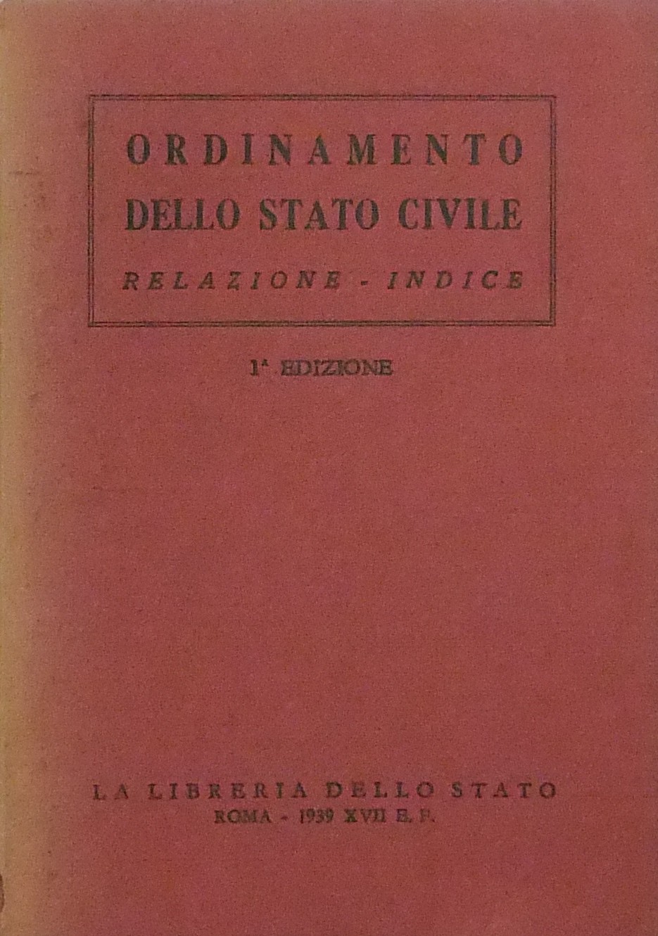 Ordinamento dello stato civile.