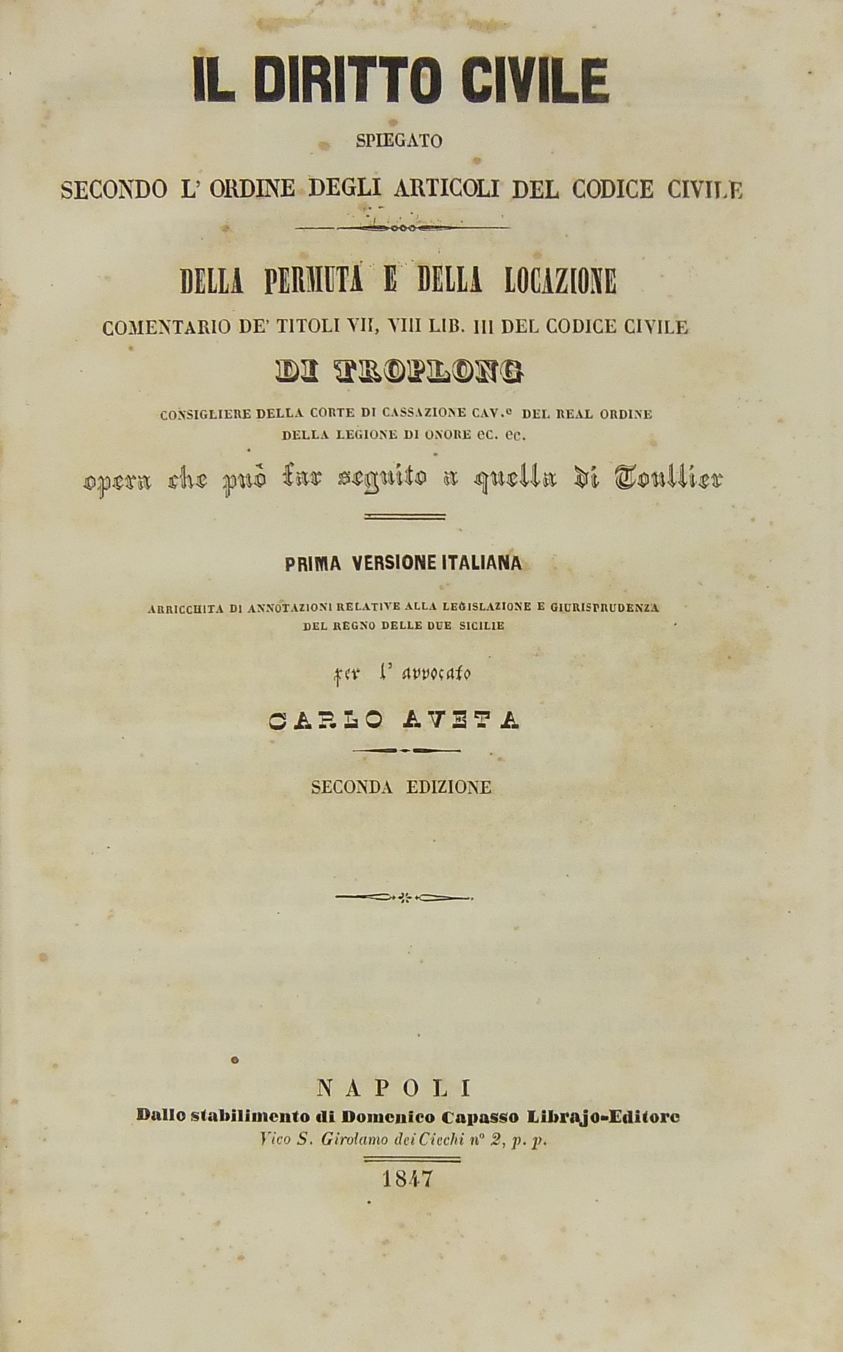 Il diritto civile spiegato secondo l'ordine degli articoli del codice civile.