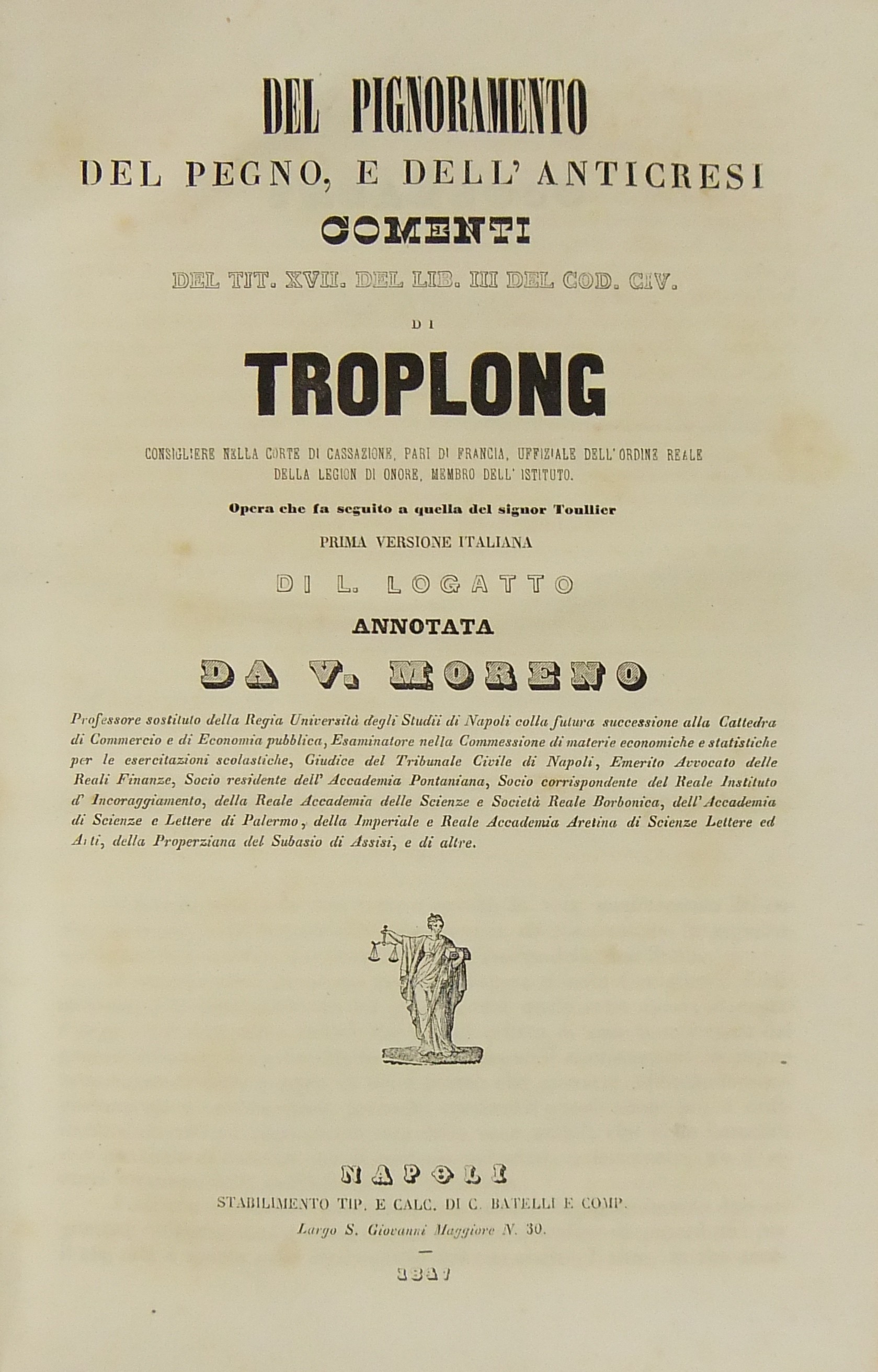 Del pignoramento del pegno e dell'anticresi.