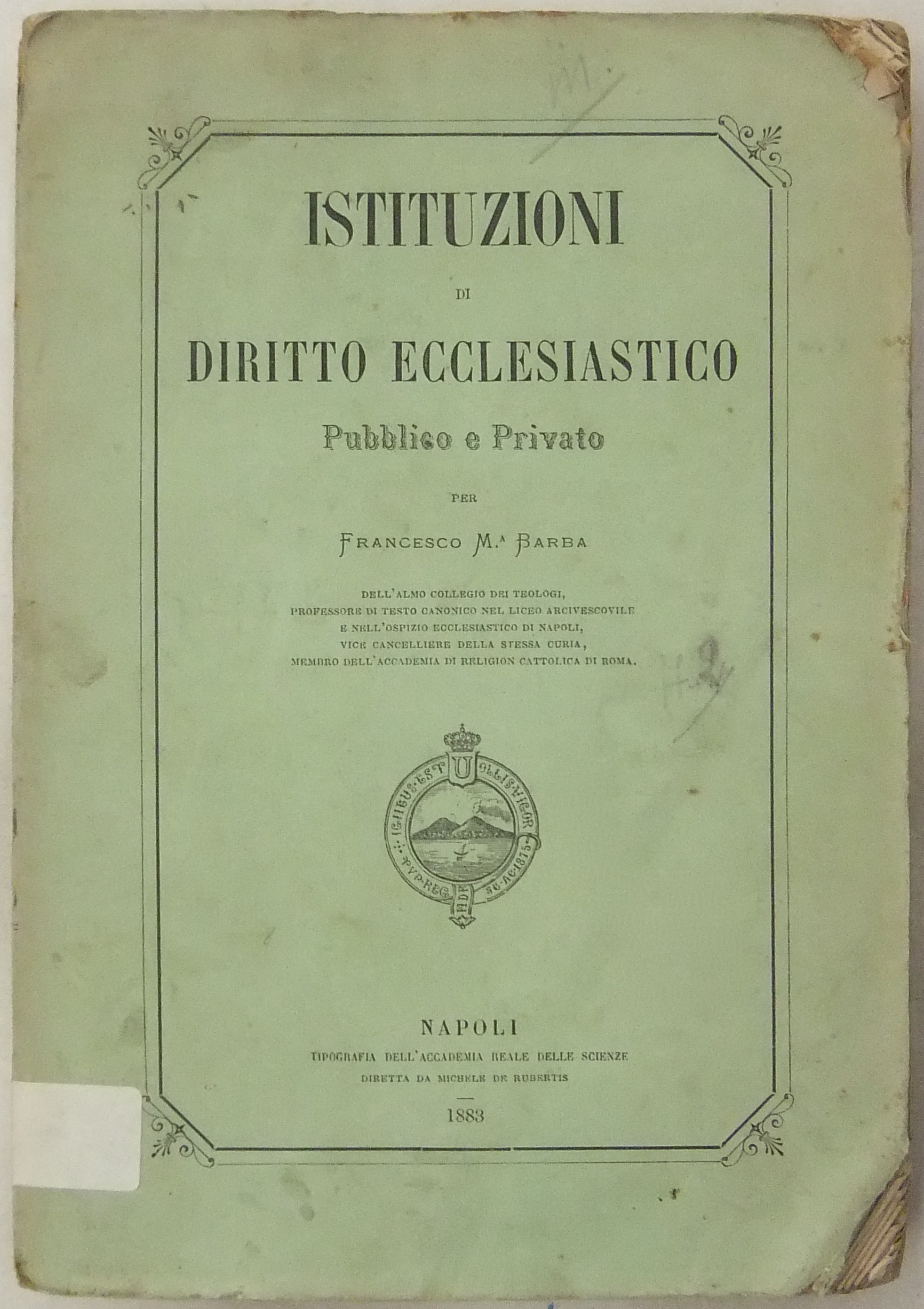 Istituzioni di diritto ecclesiastico pubblico e privato