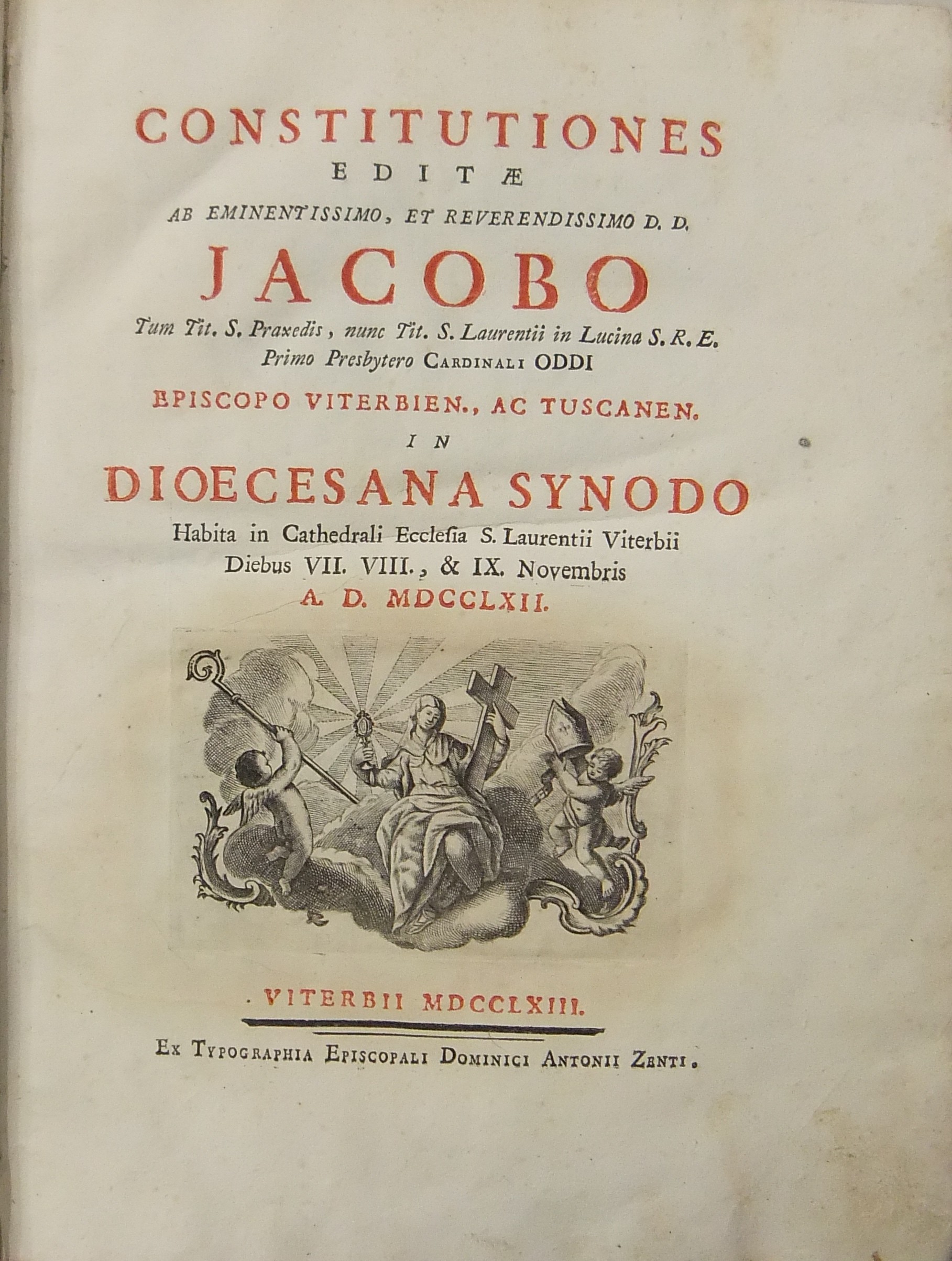 Constitutiones editae ab eminentissimo, et reverendissimo D.D. Jacobo