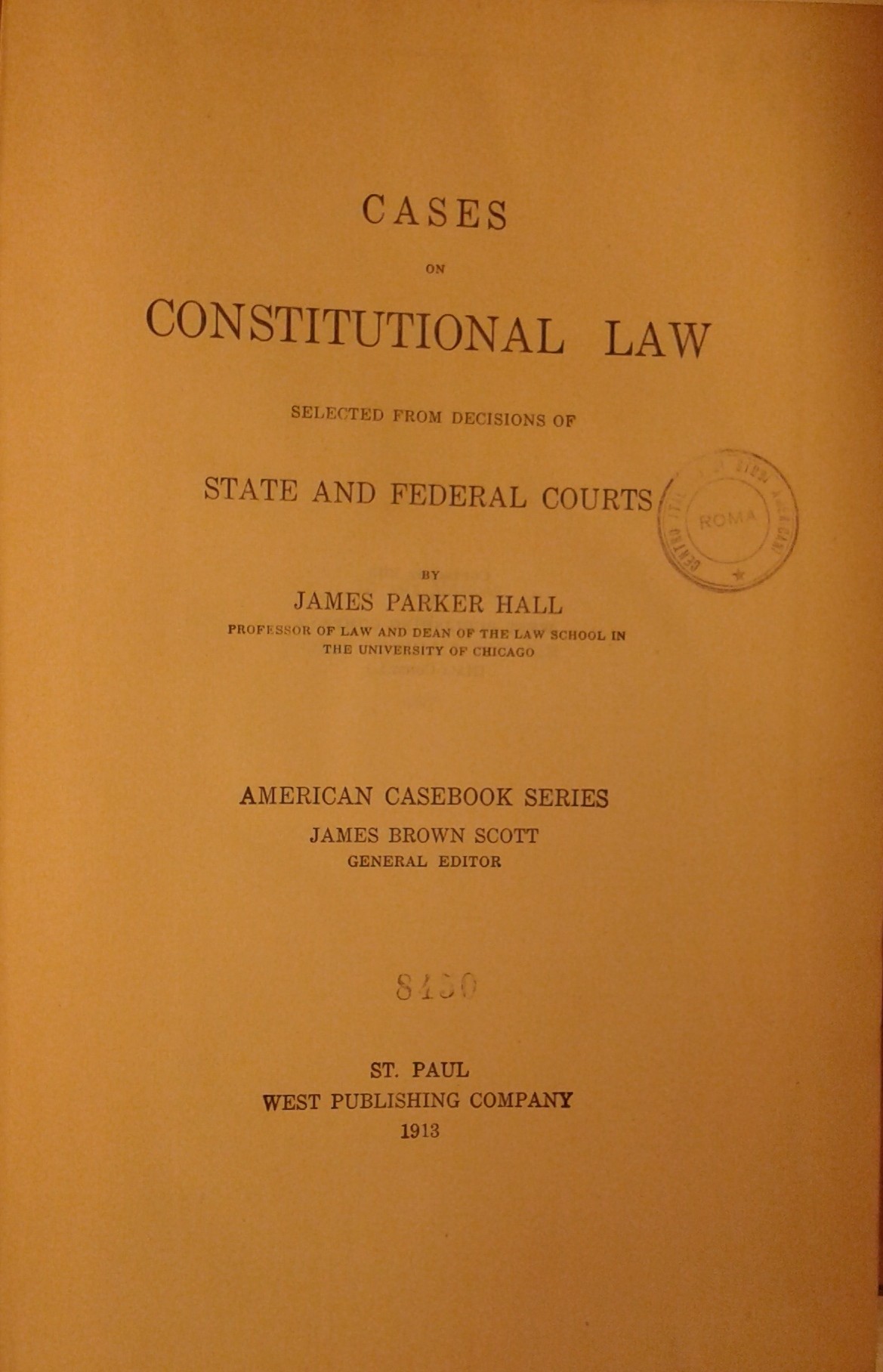 Cases on Constitutional law 