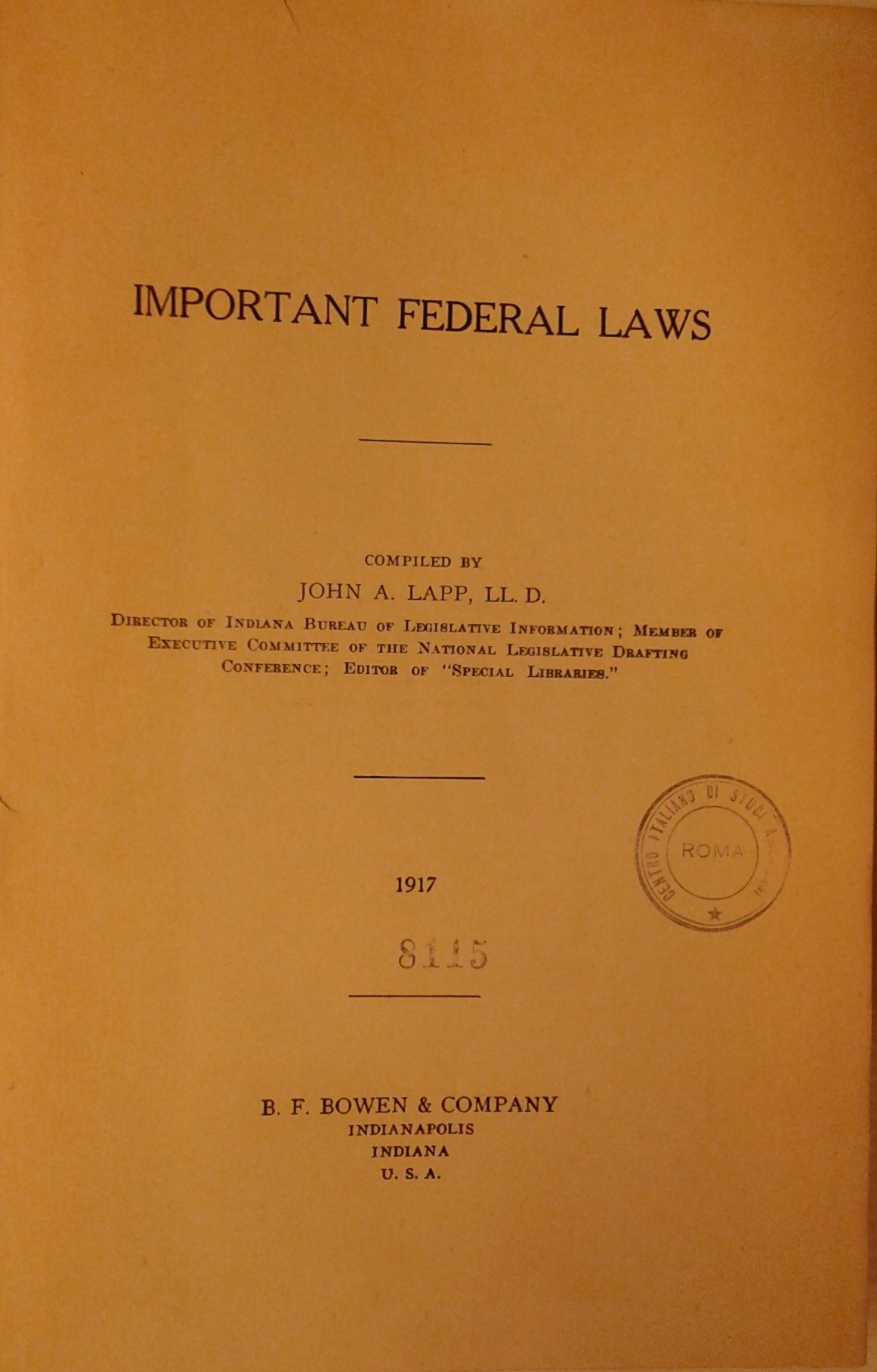 Important federal laws