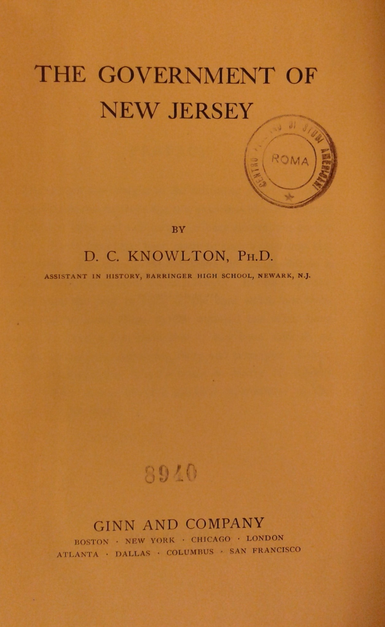 The government of New Jersey