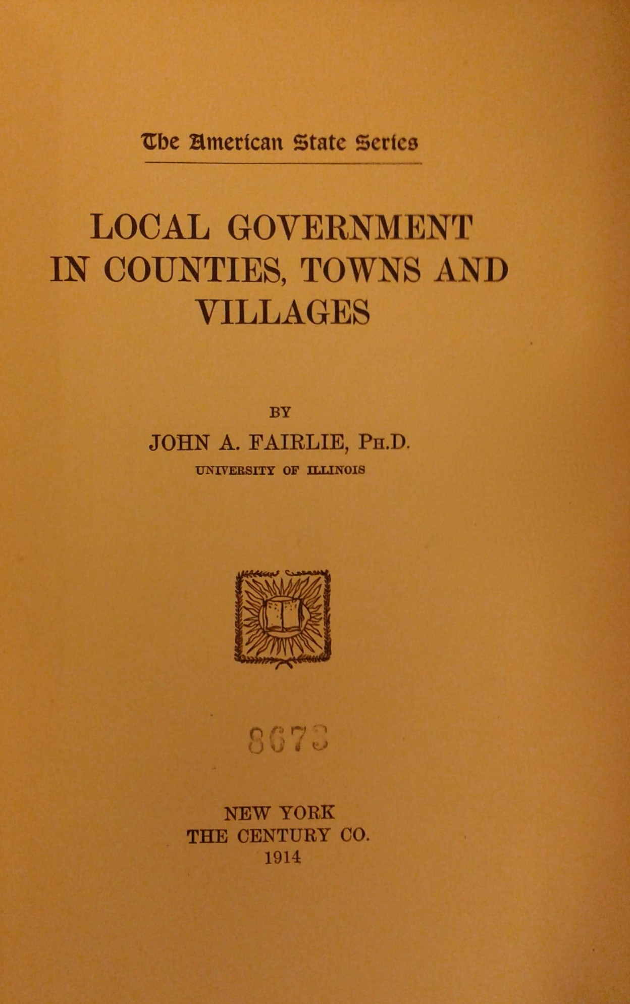 Local government in counties towns and villages