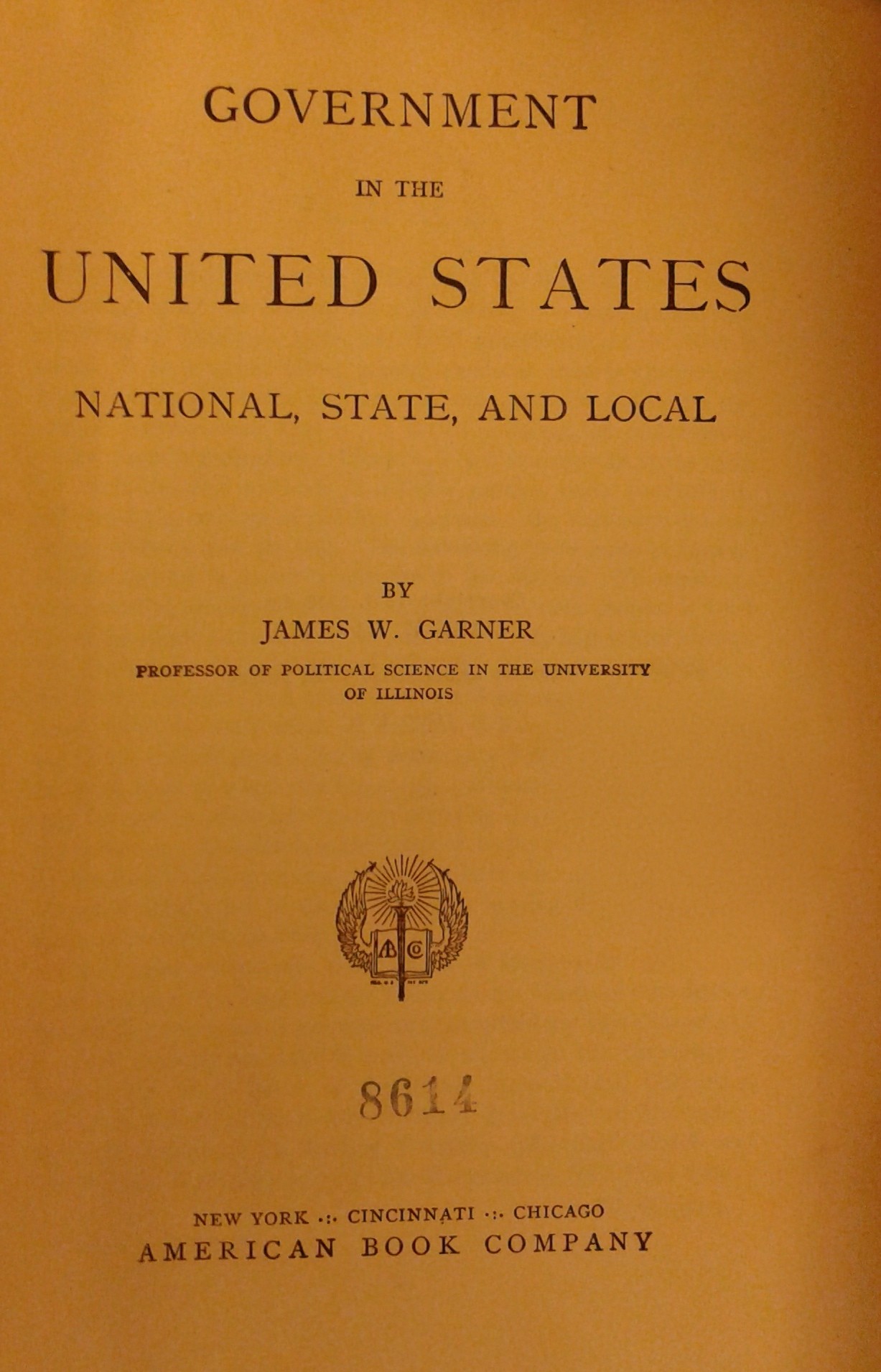 Government in the United States national state and