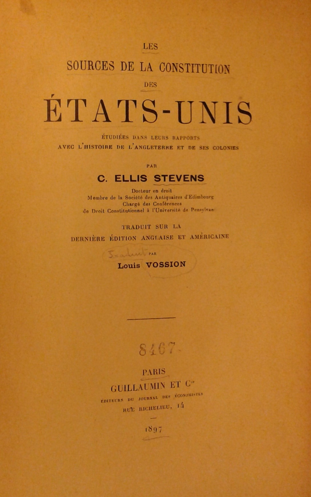 Les sources de la Constitution des Etats-Unis etud