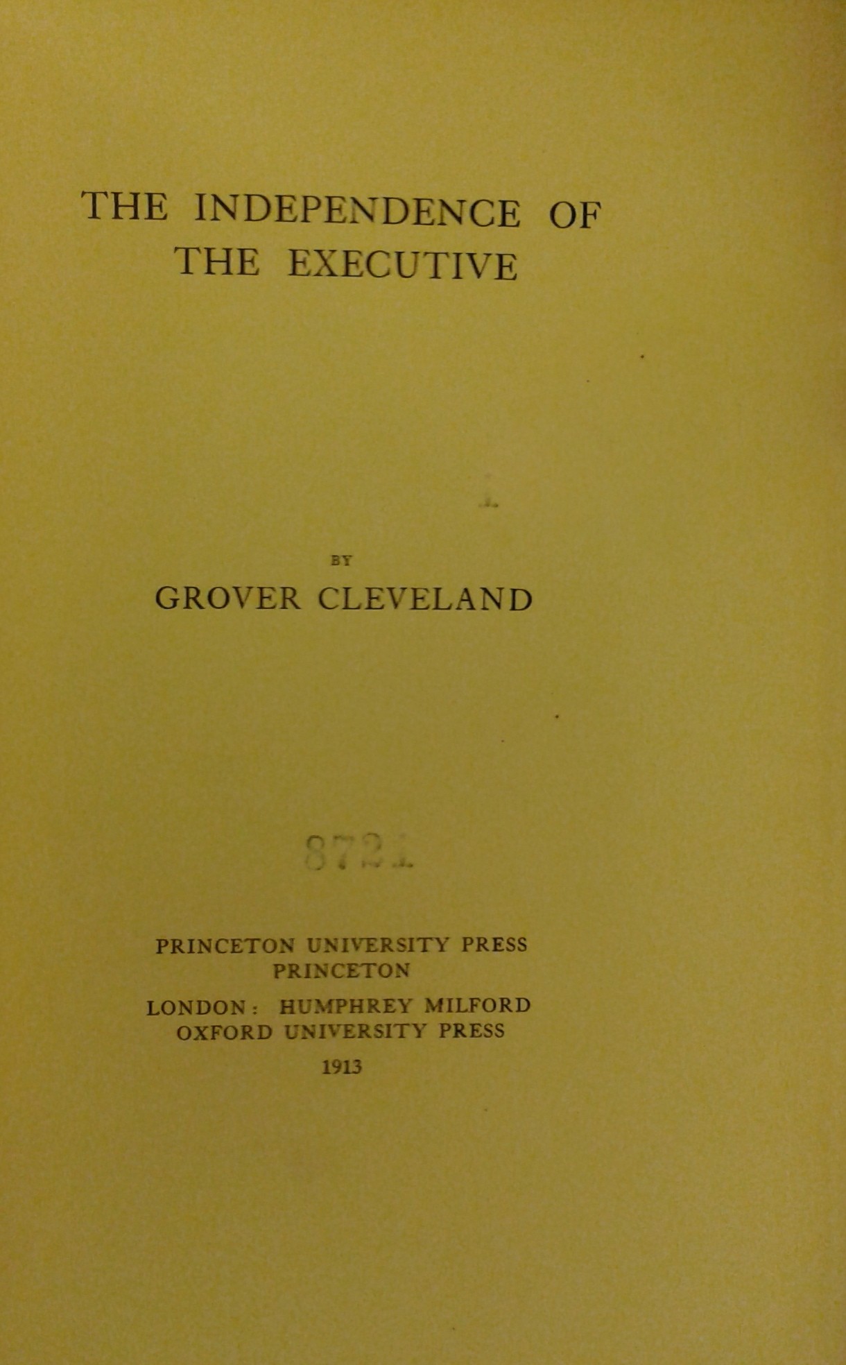 The indipendence of the executive