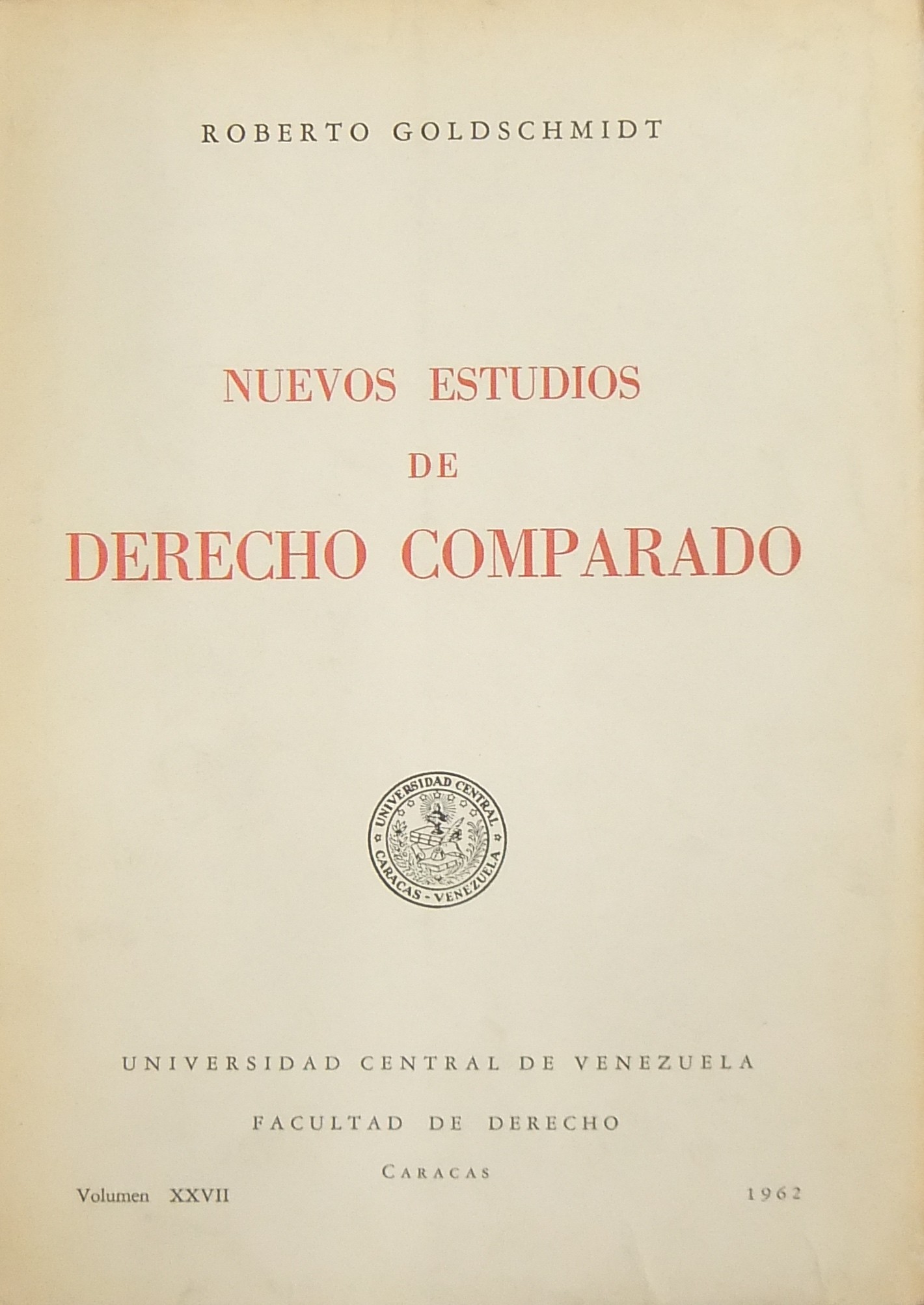 Nuevos estudios de derecho comparado. 