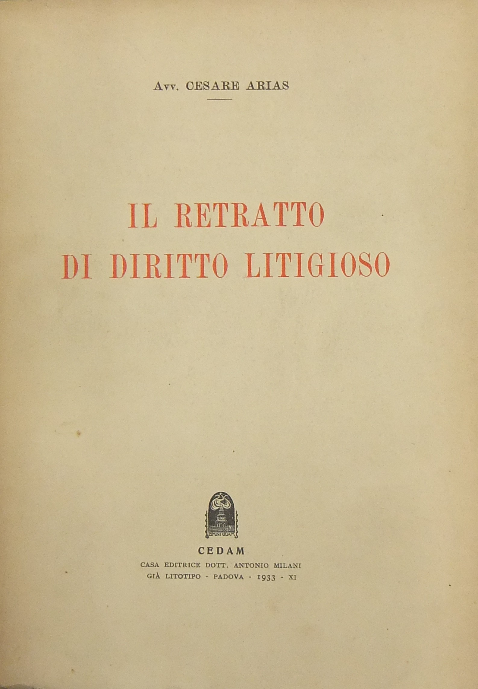 Il retratto di diritto litigioso