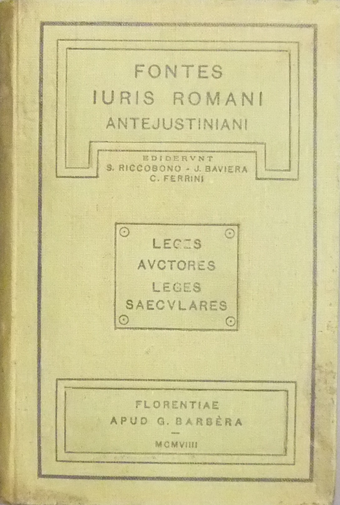 Fontes iuris romani antejustiniani in usum scholar