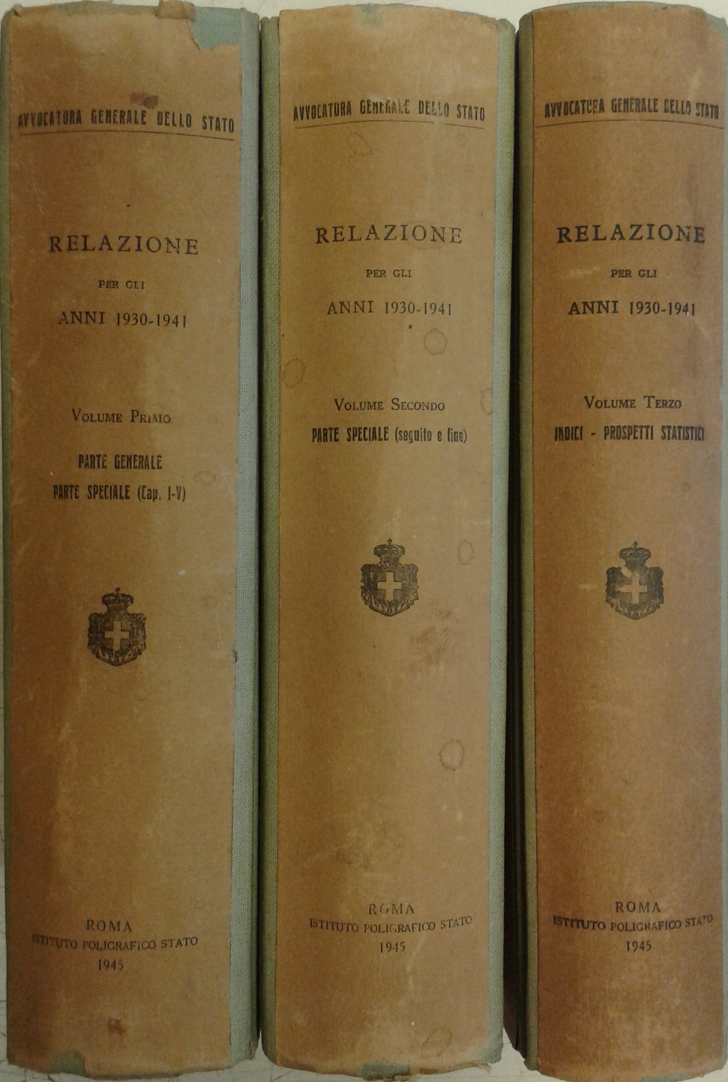 Relazione per gli anni 1930-1941.