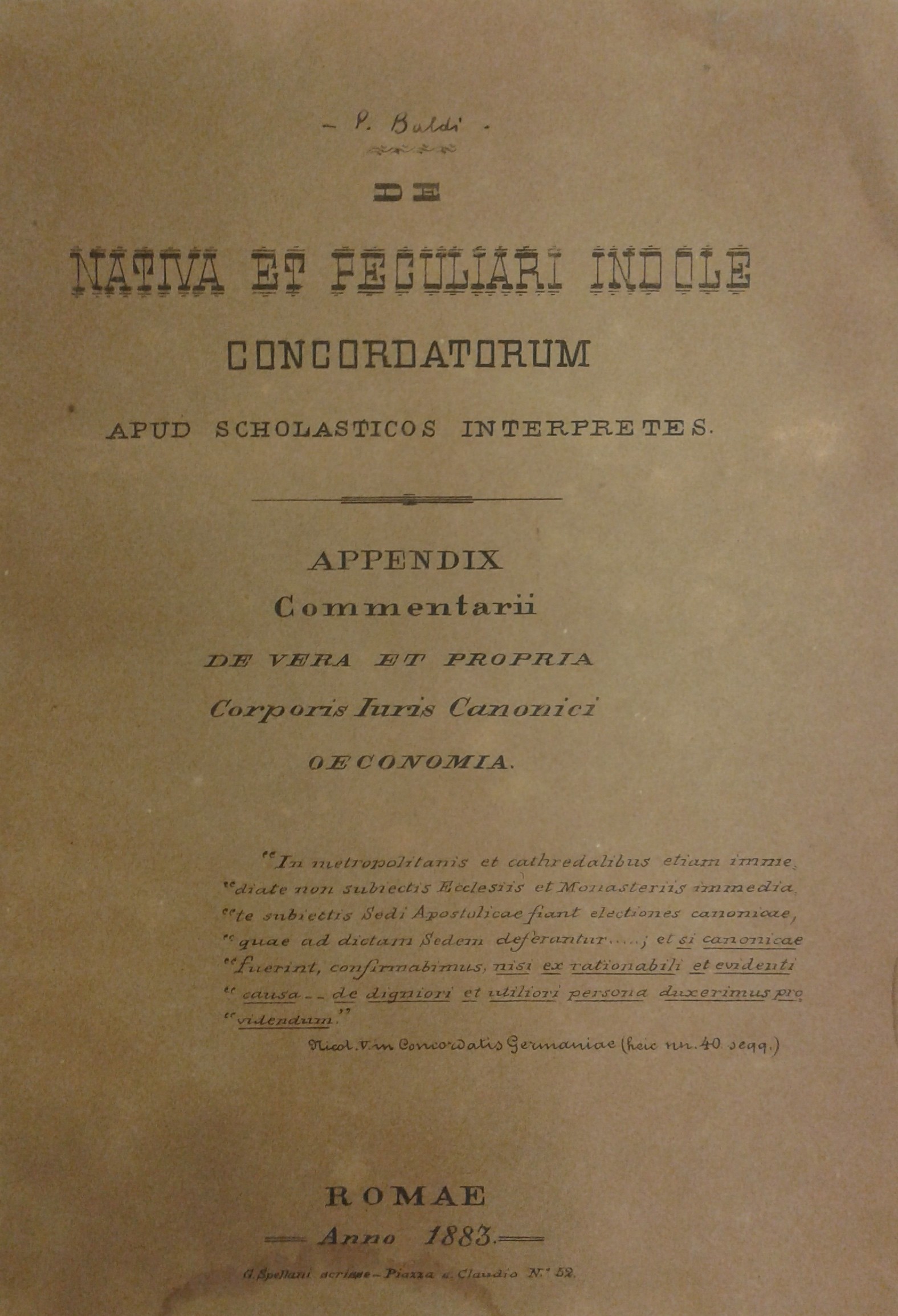 De nativa et peculiari indole concordatorum 