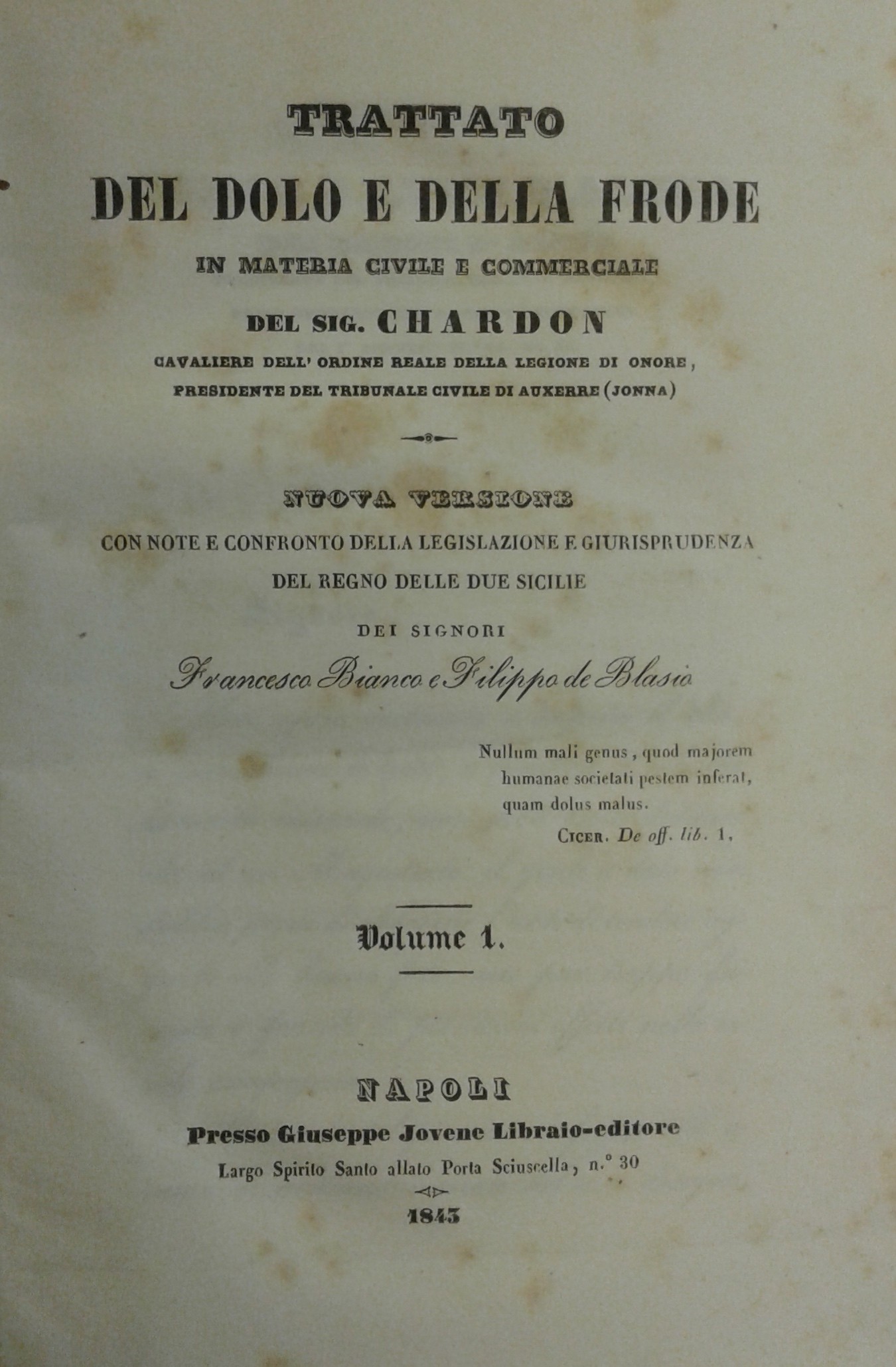 Trattato del dolo e della frode in materia civile e commerciale