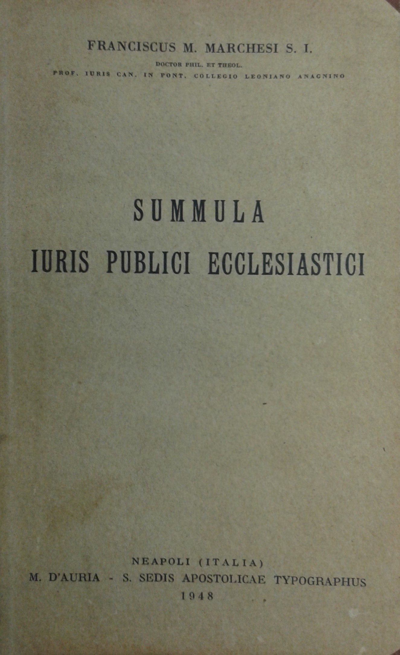 Summula iuris publici ecclesiastici