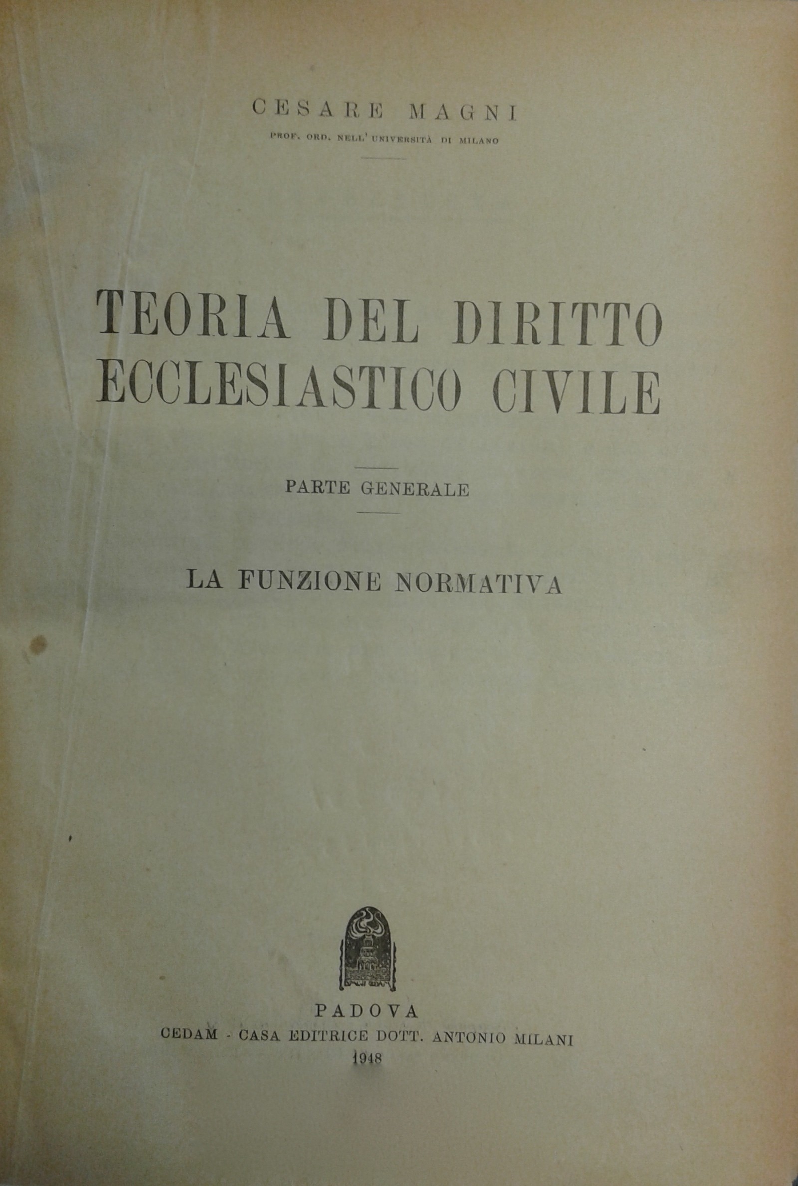 Teoria del diritto ecclesiastico civile. 