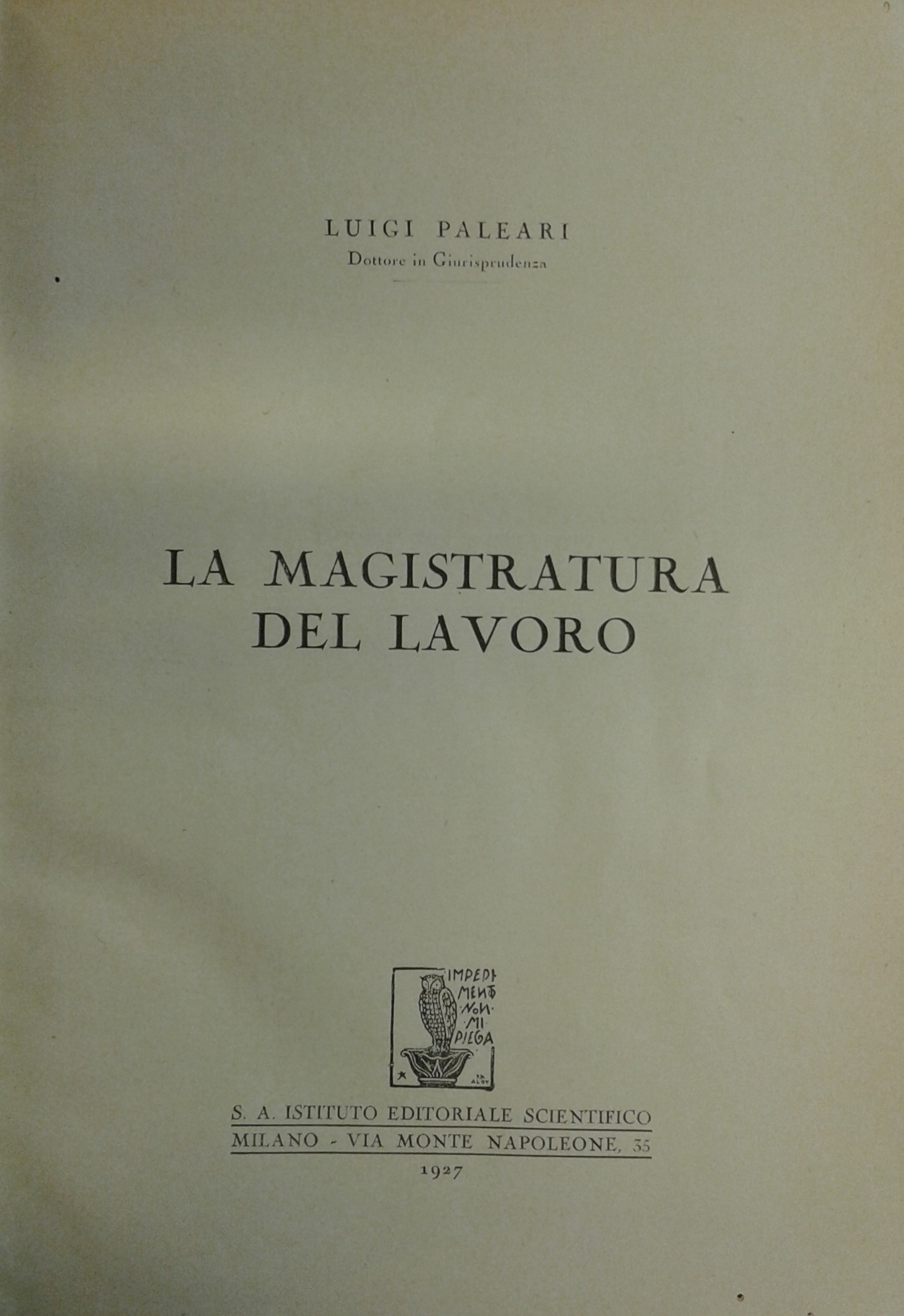 La magistratura del lavoro