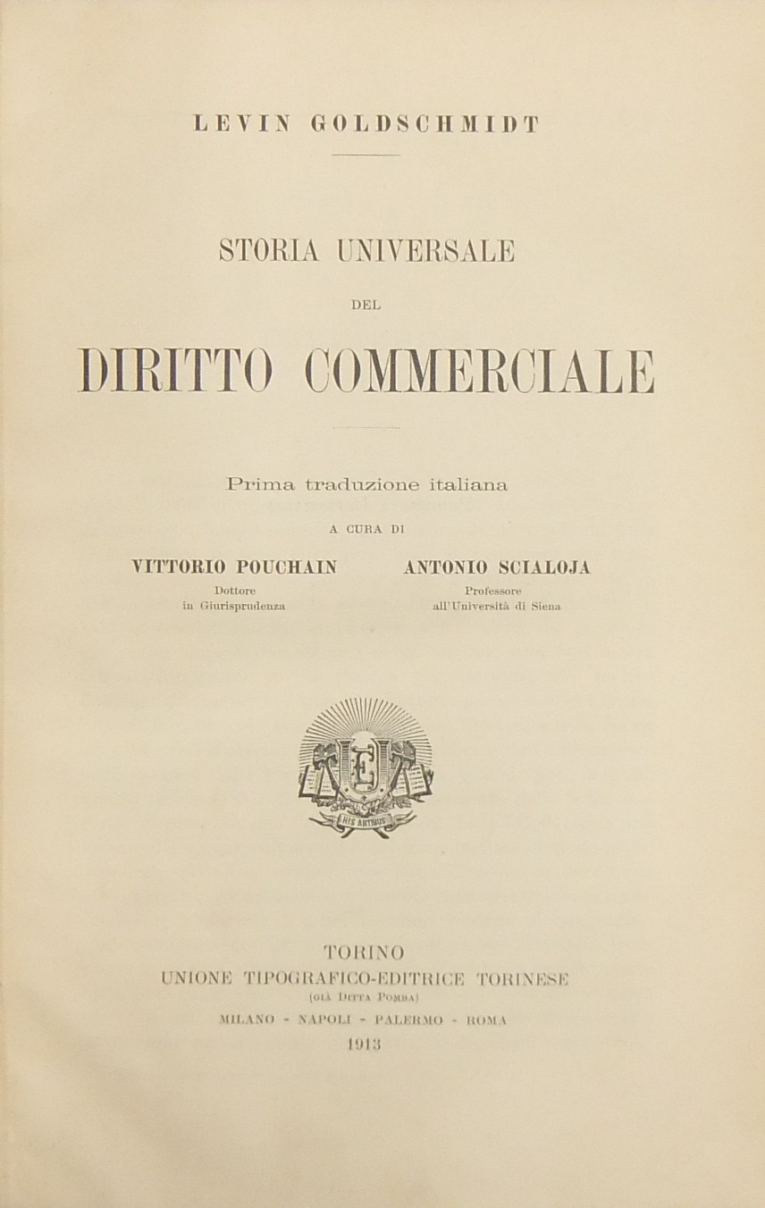 Storia universale del diritto commerciale. 