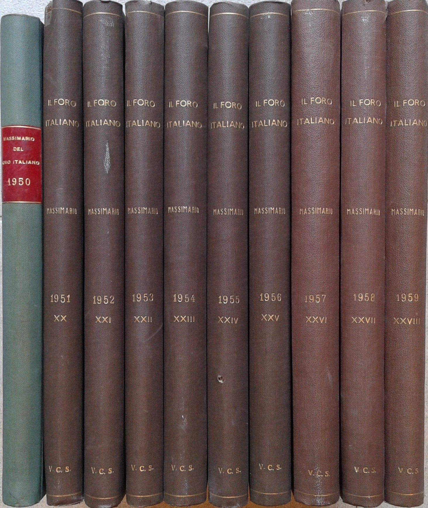 Massimario del Foro Italiano. Annate 1950-1959