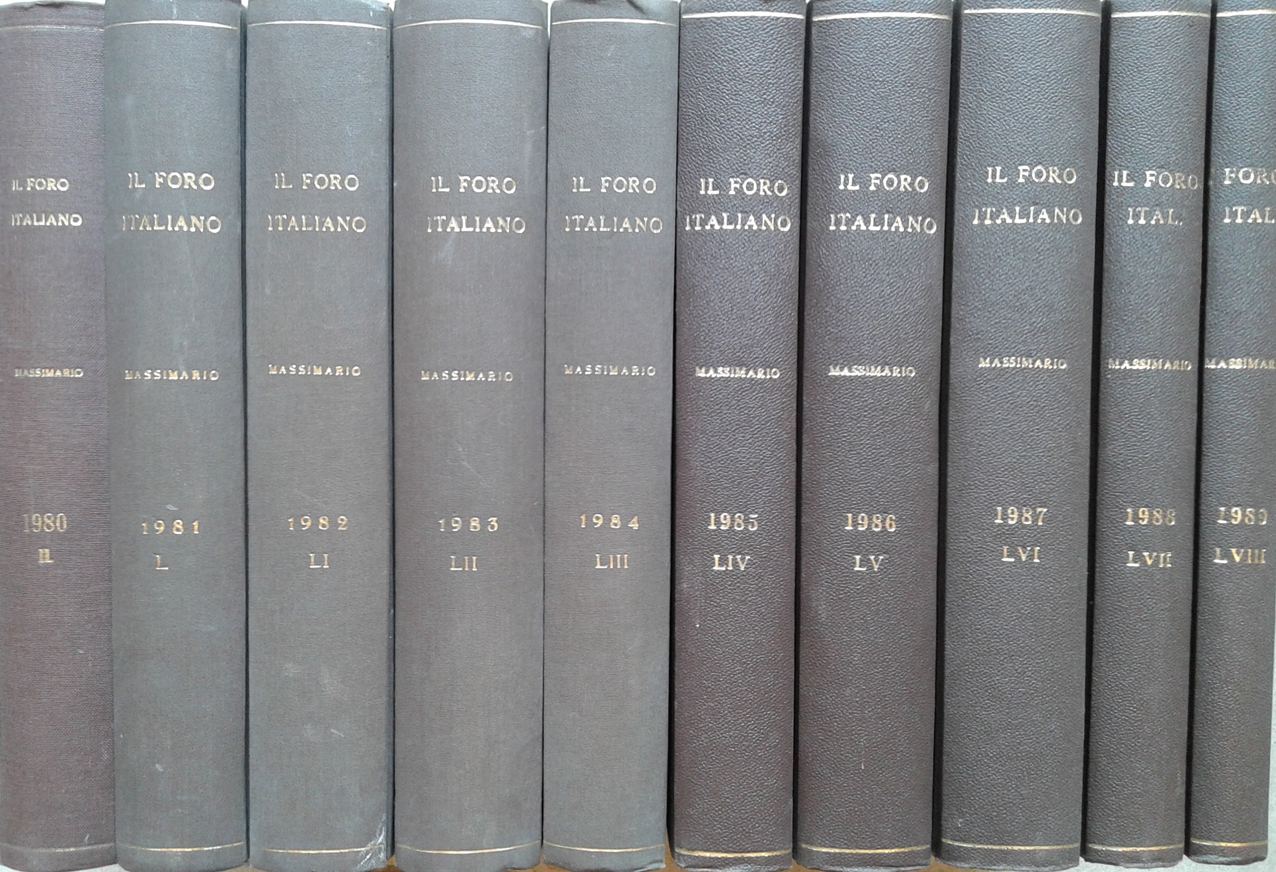 Massimario del Foro Italiano. Annate 1980-1989