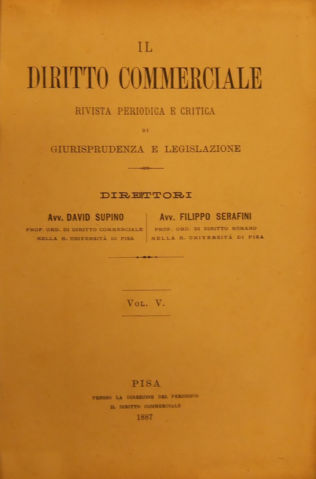 Il Diritto Commerciale.