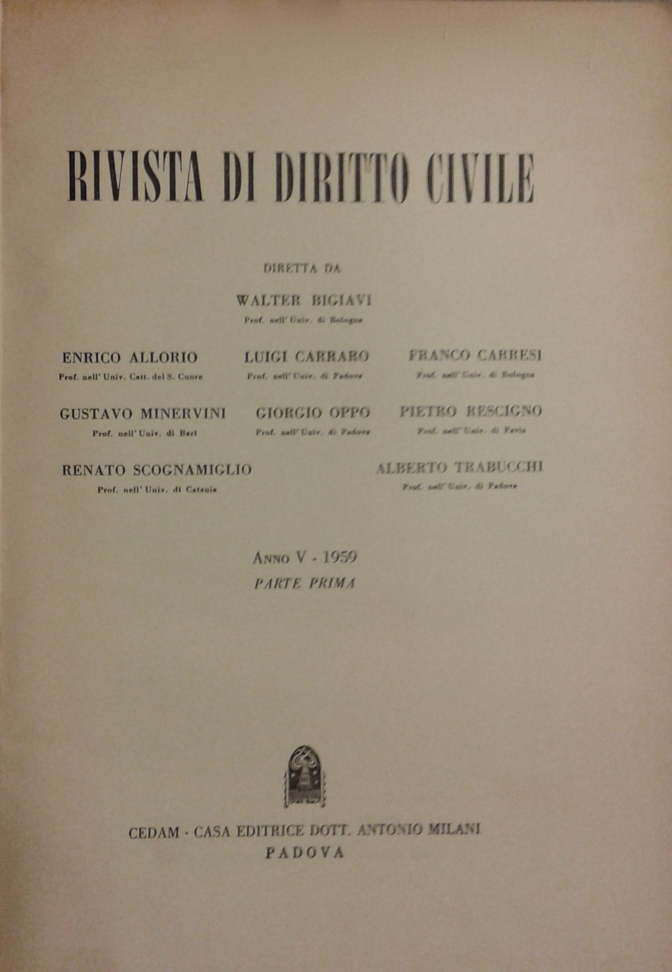 Rivista di diritto civile.