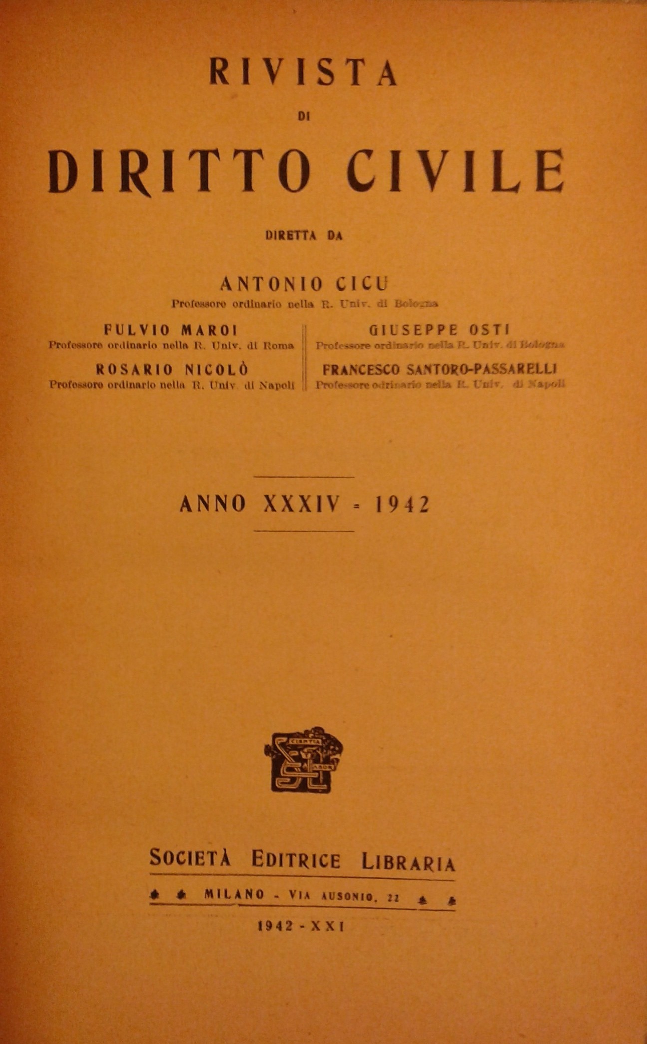 Rivista di diritto civile.