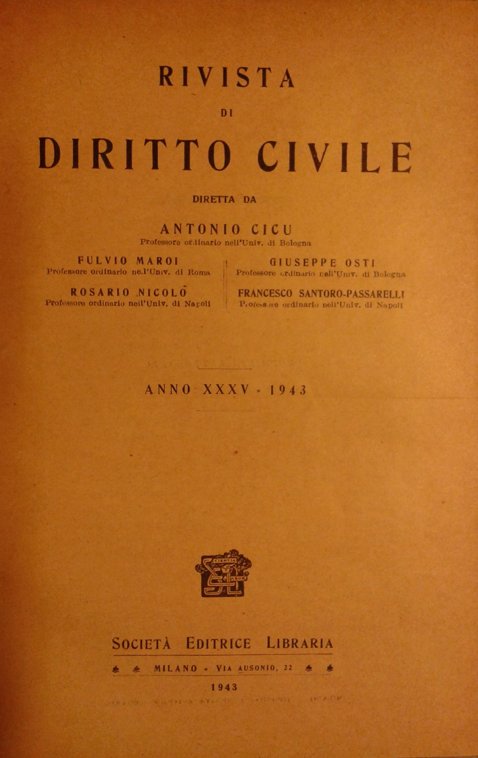 Rivista di diritto civile.