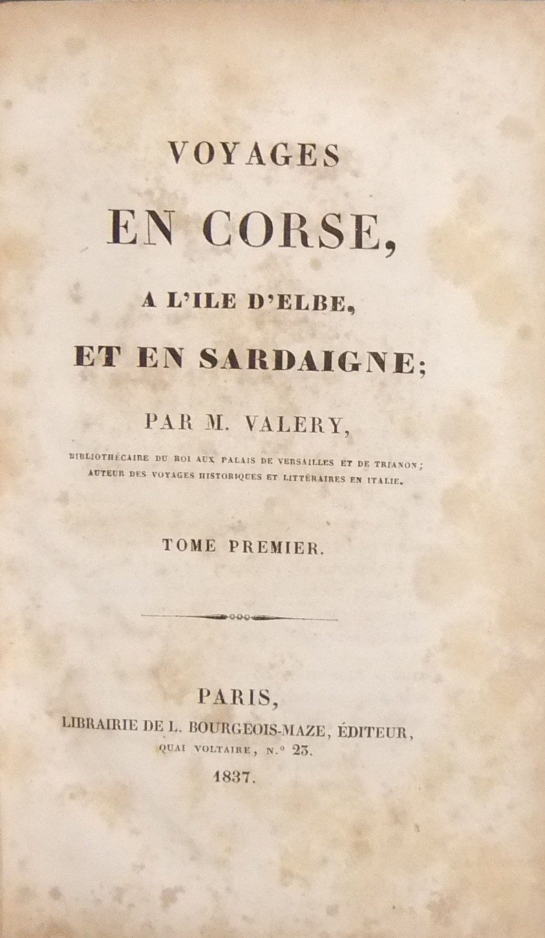 Voyages en Corse, à l'Ile d'Elbe et en Sardaigne