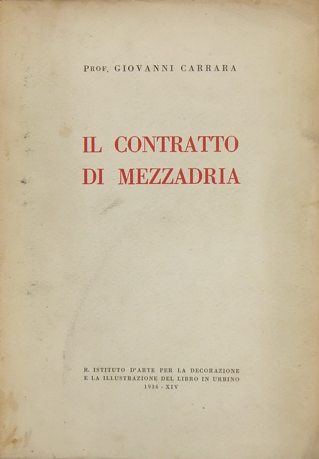 Il contratto di mezzadria