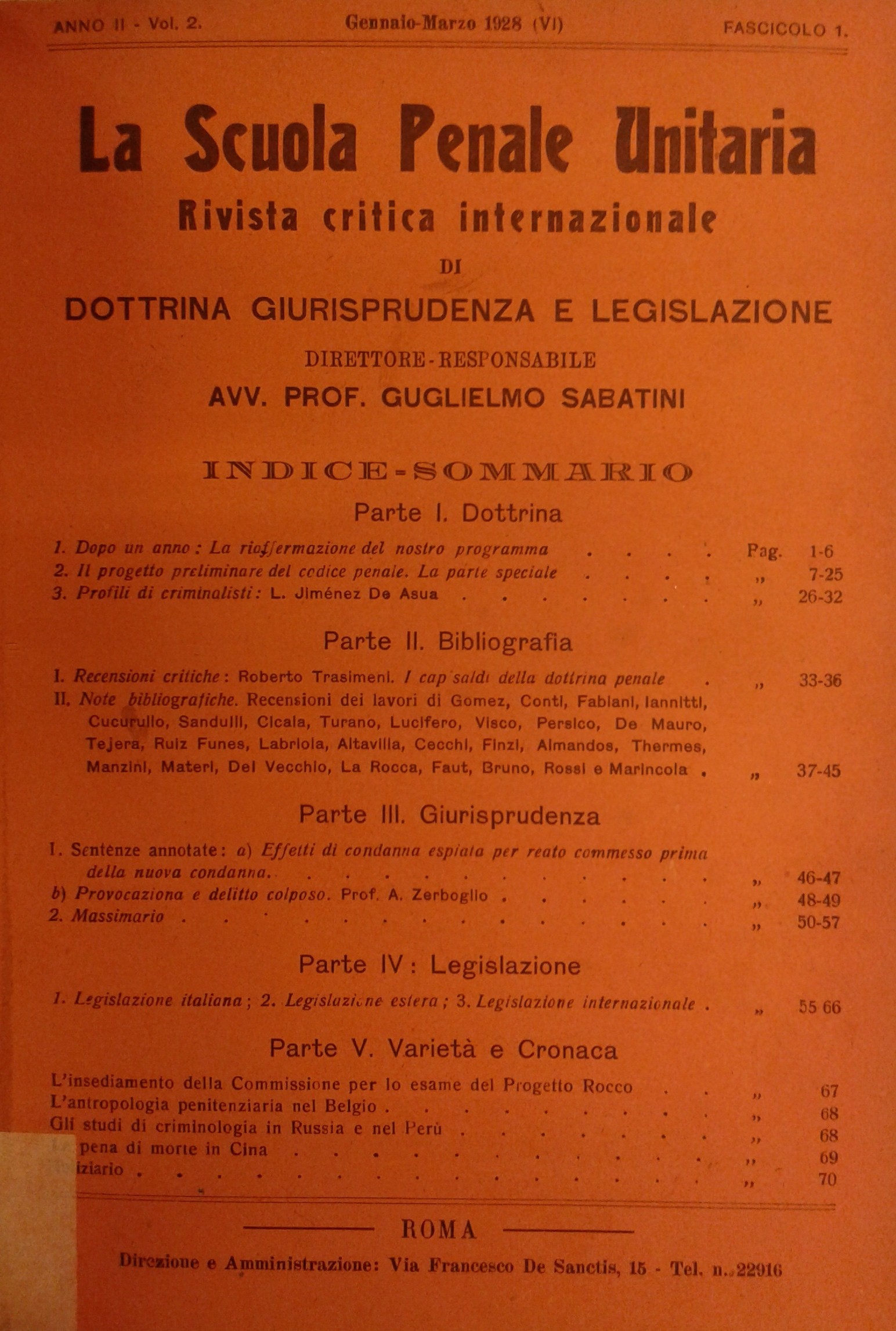 La scuola penale unitaria