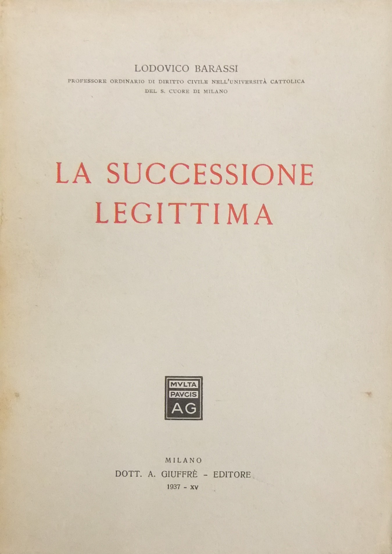 La successione legittima