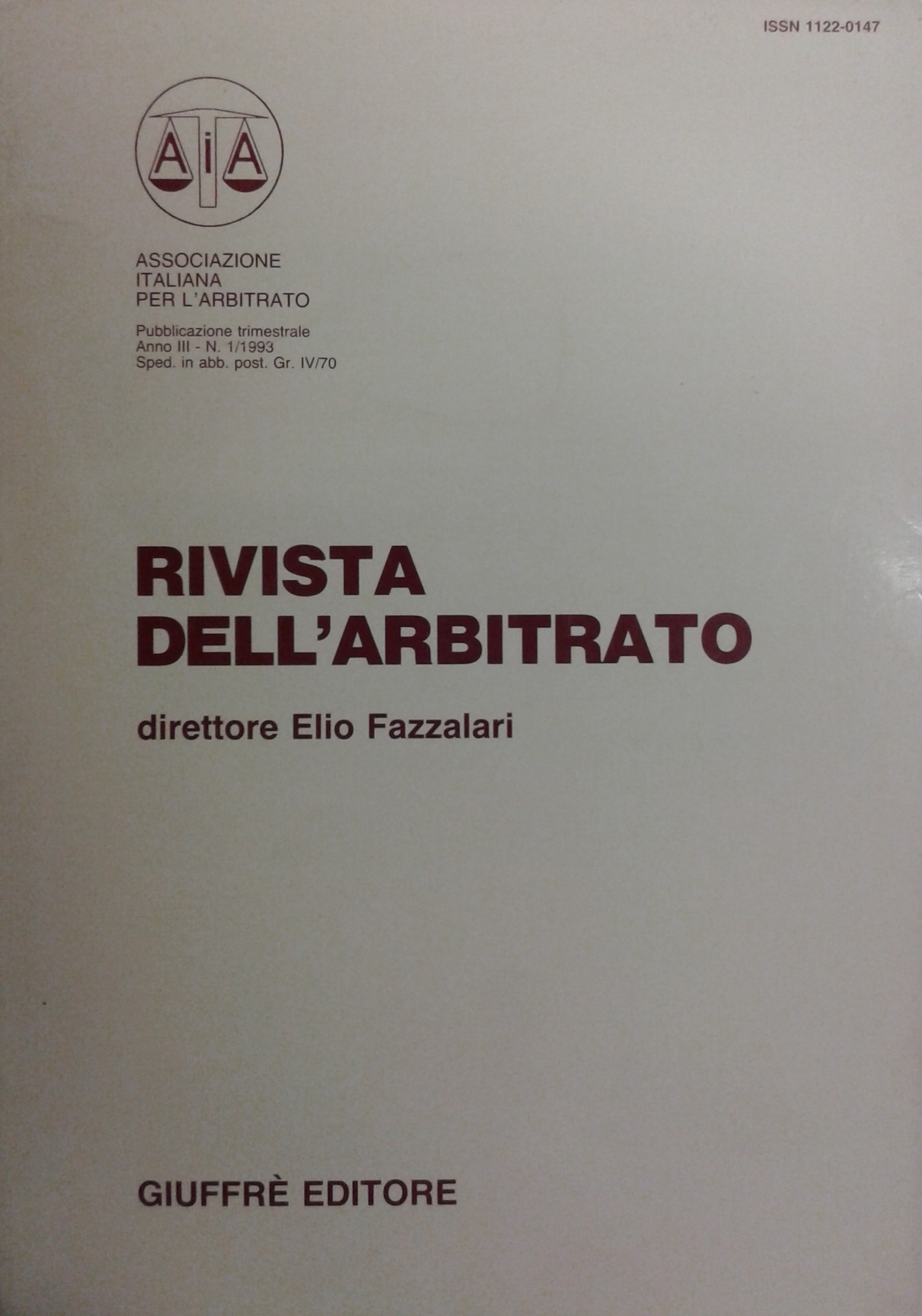 Rivista dell'arbitrato.