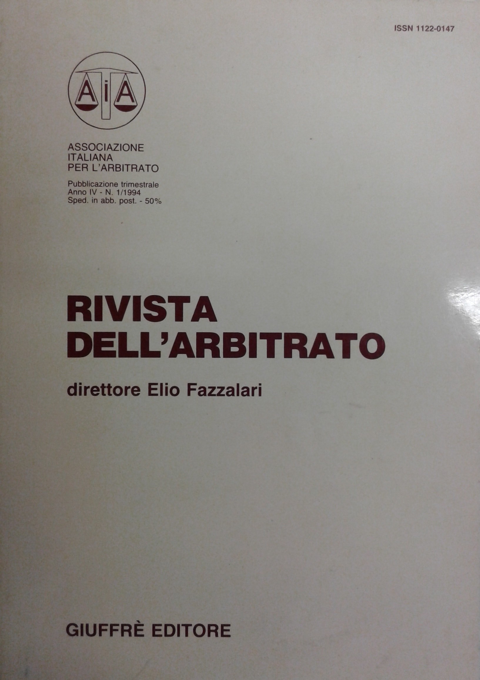 Rivista dell'arbitrato.