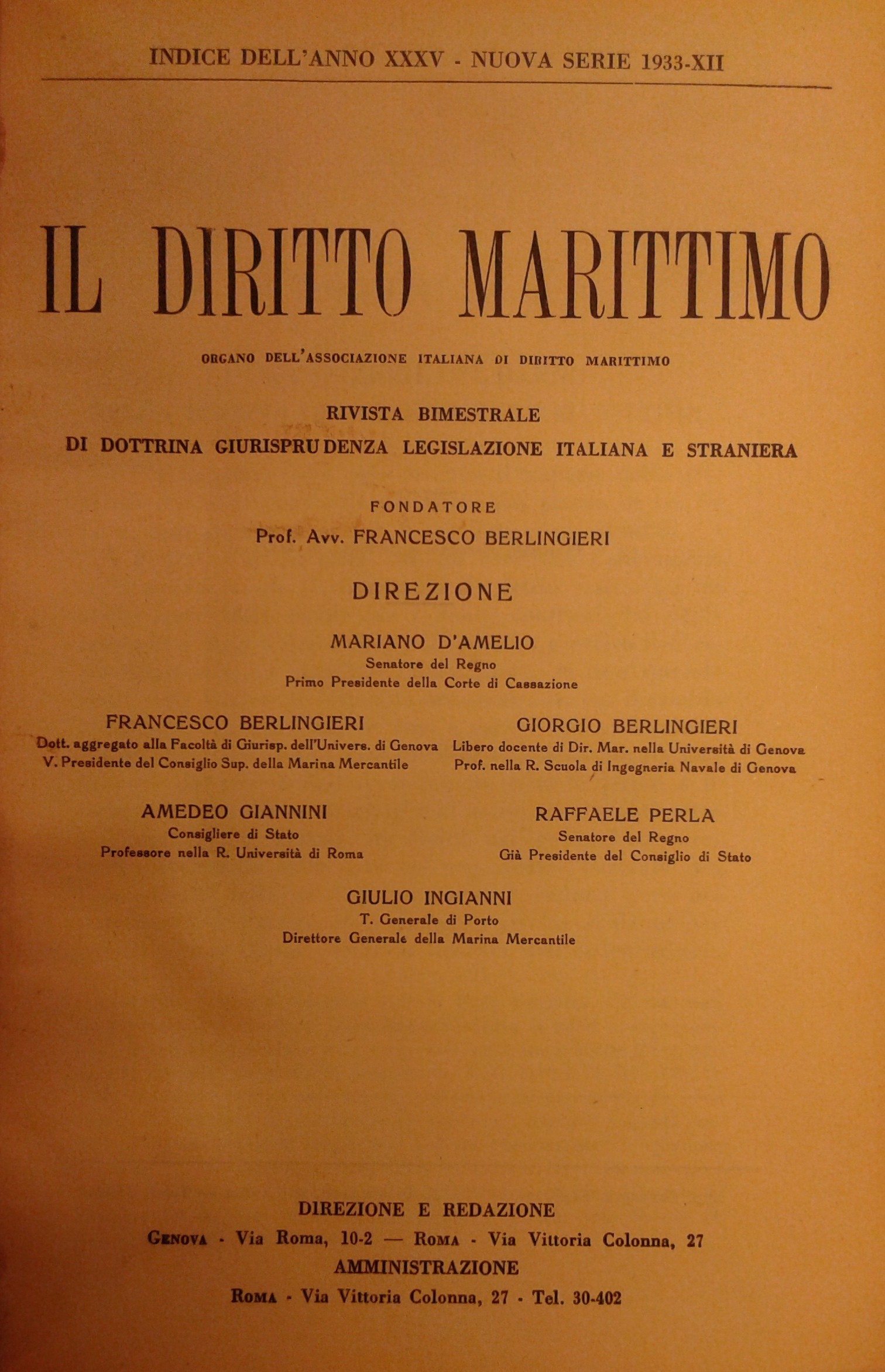 Il Diritto Marittimo. Rivista trimestrale