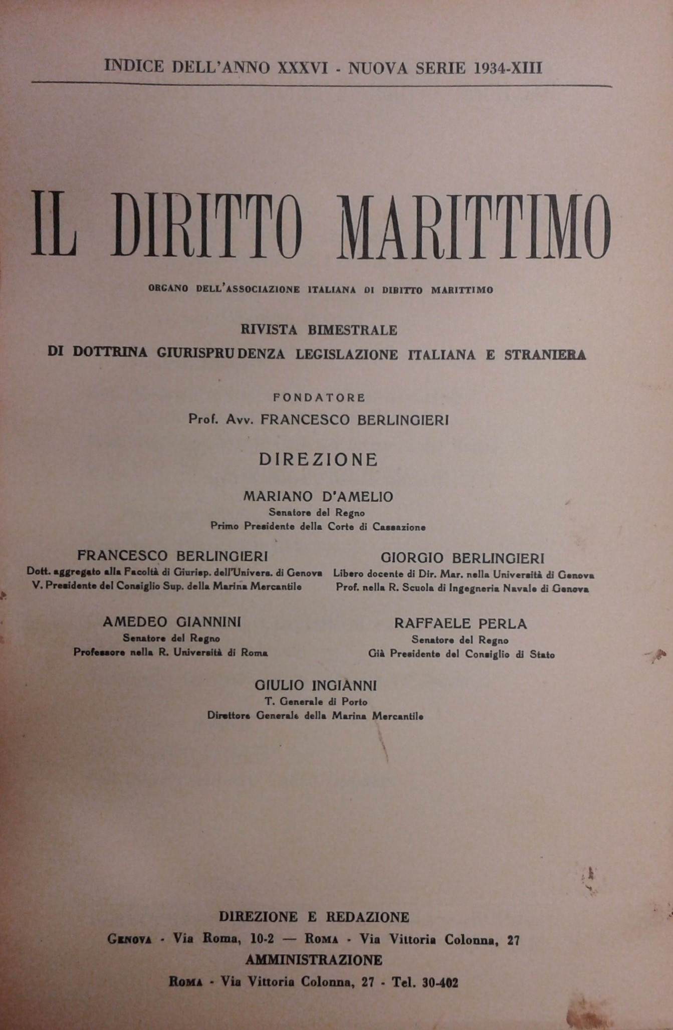 Il Diritto Marittimo. Rivista trimestrale