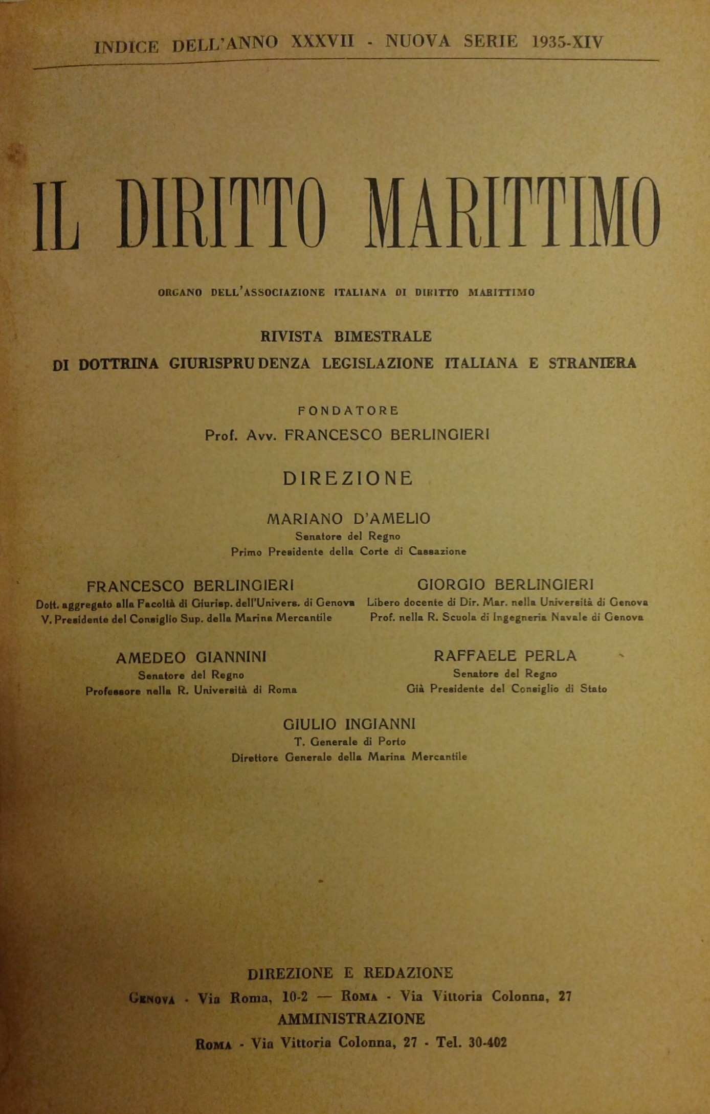 Il Diritto Marittimo. Rivista trimestrale