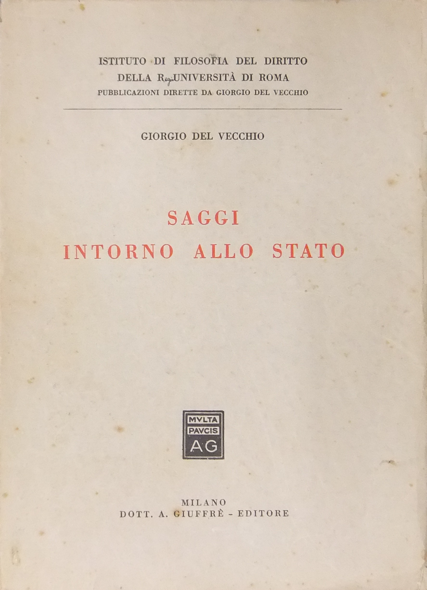 Saggi intorno allo Stato