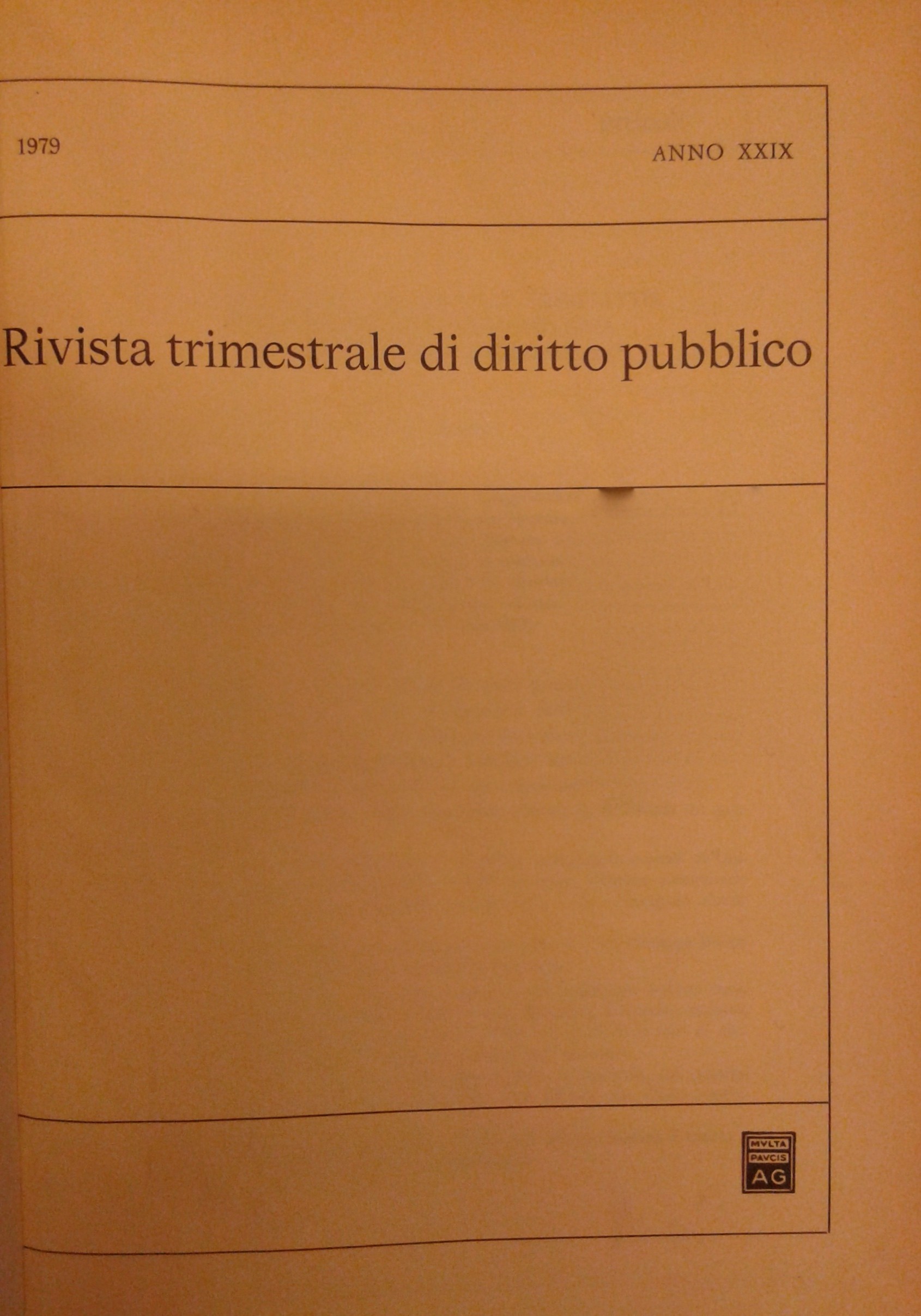 Rivista trimestrale di diritto pubblico.