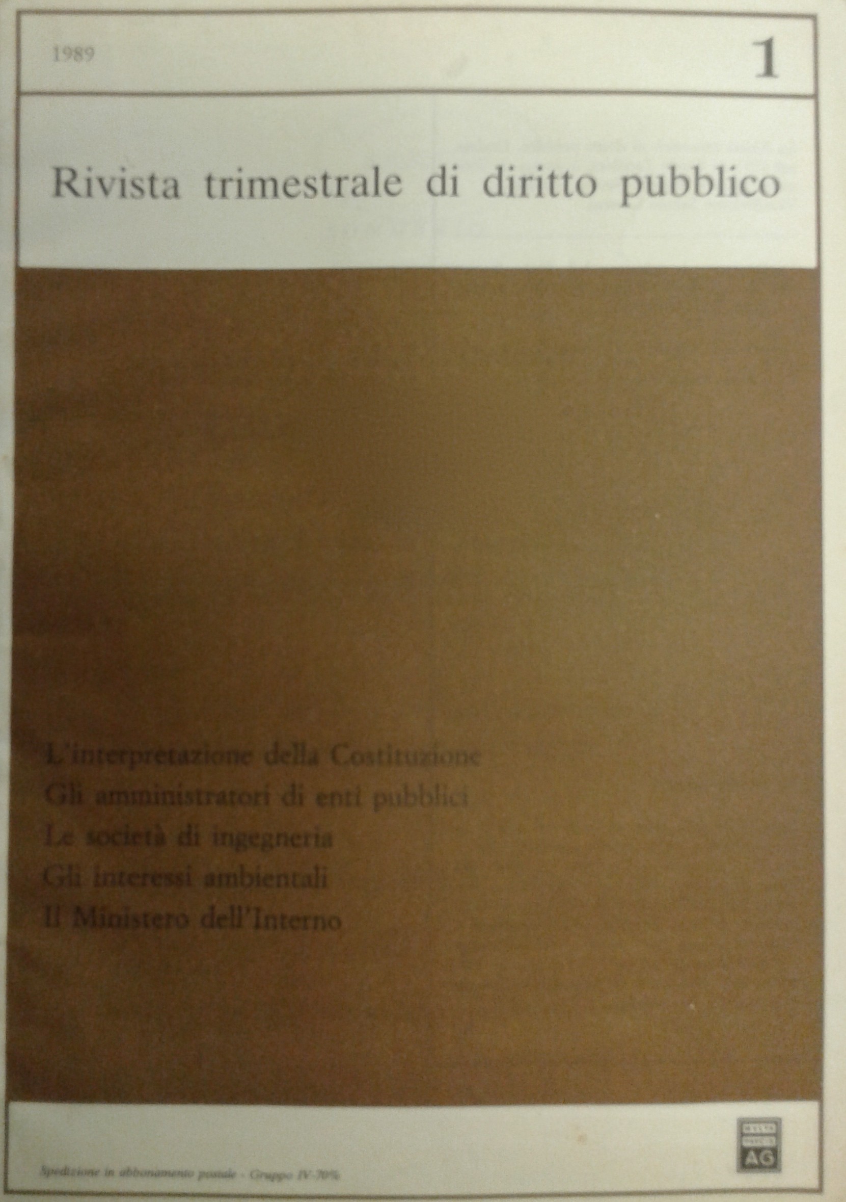 Rivista trimestrale di diritto pubblico.