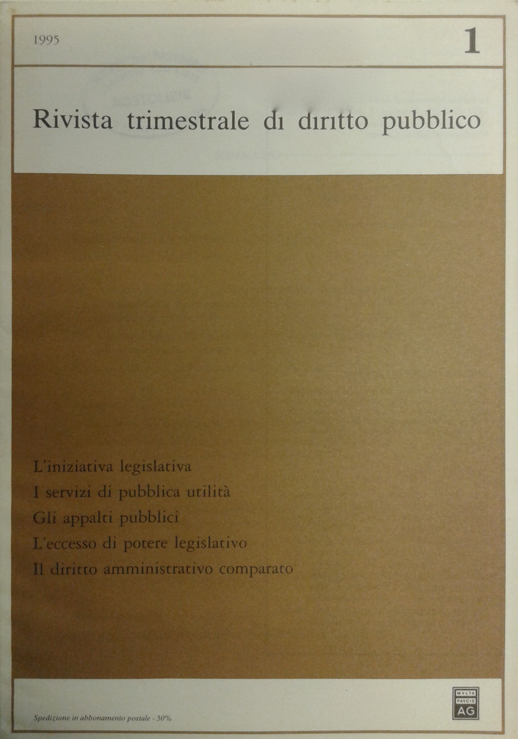 Rivista trimestrale di diritto pubblico.