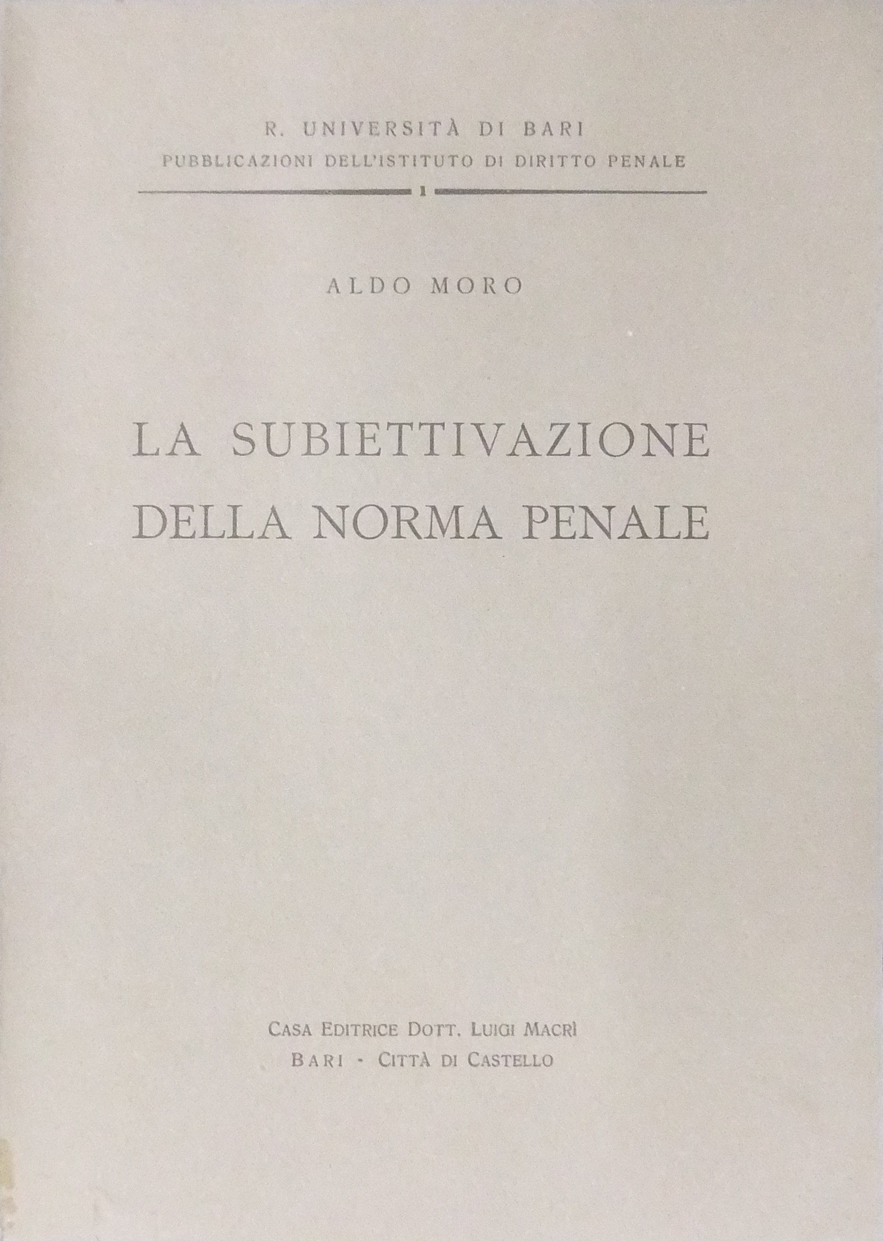 La subiettivazione della norma penale